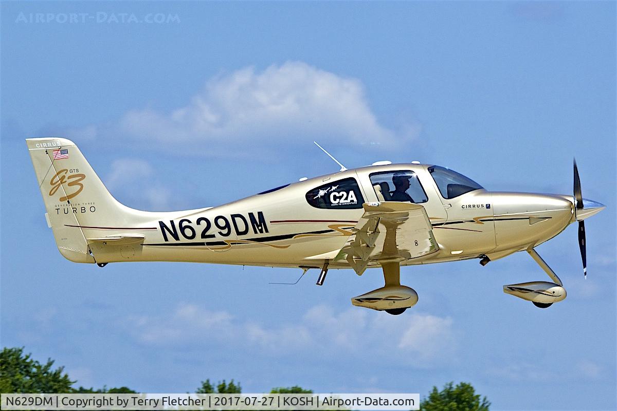 N629DM, 2008 Cirrus SR22 G3 GTS Turbo C/N 3092, At 2017 EAA AirVenture at Oshkosh