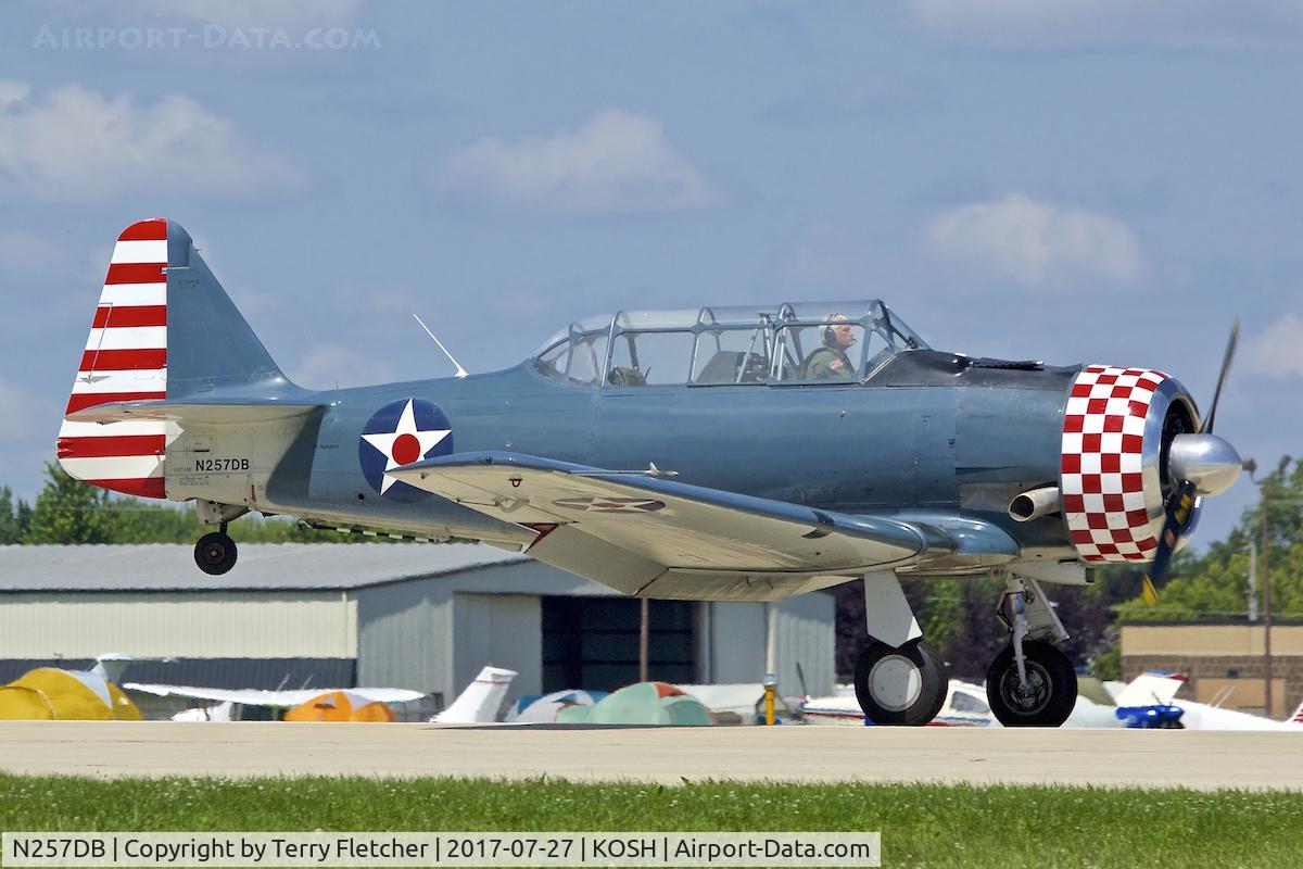 N257DB, 1952 North American T-6G Texan C/N 182-600, At 2017 EAA AirVenture at Oshkosh