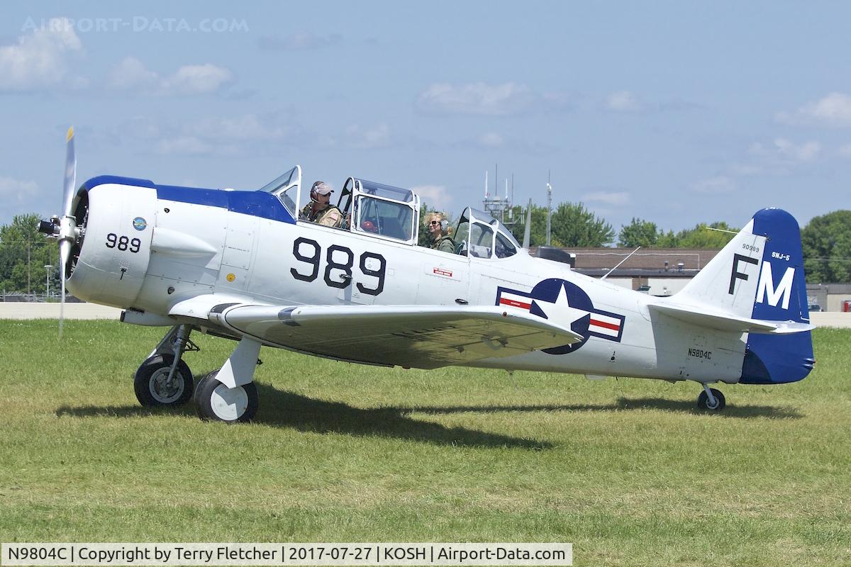 N9804C, 1958 North American SNJ-5C Texan Texan C/N 121-41840, At 2017 EAA AirVenture at Oshkosh
