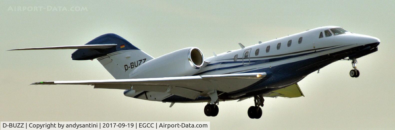 D-BUZZ, 2006 Cessna 750 Citation X Citation X C/N 750-0256, just taken off from man egcc uk