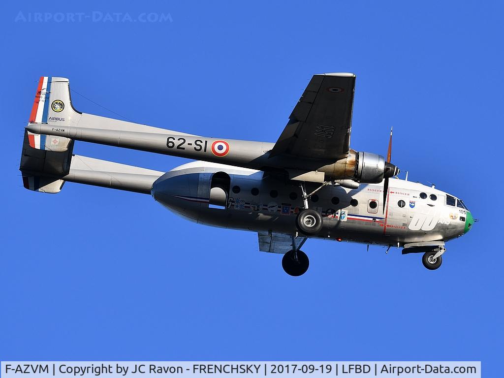F-AZVM, 1956 Nord N-2501F Noratlas C/N 105, new French Air Force for Souge droping zone !!!!! landing runway 23