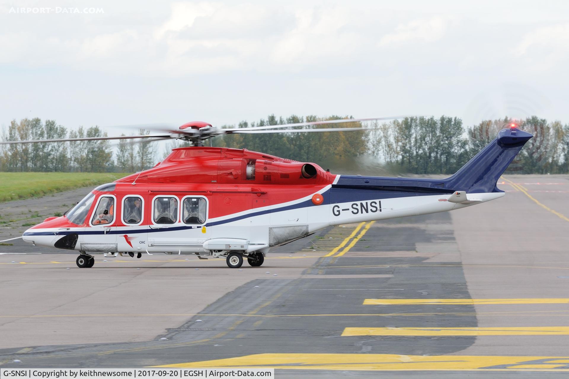G-SNSI, 2013 AgustaWestland AW-139 C/N 31479, From and to Humberside.