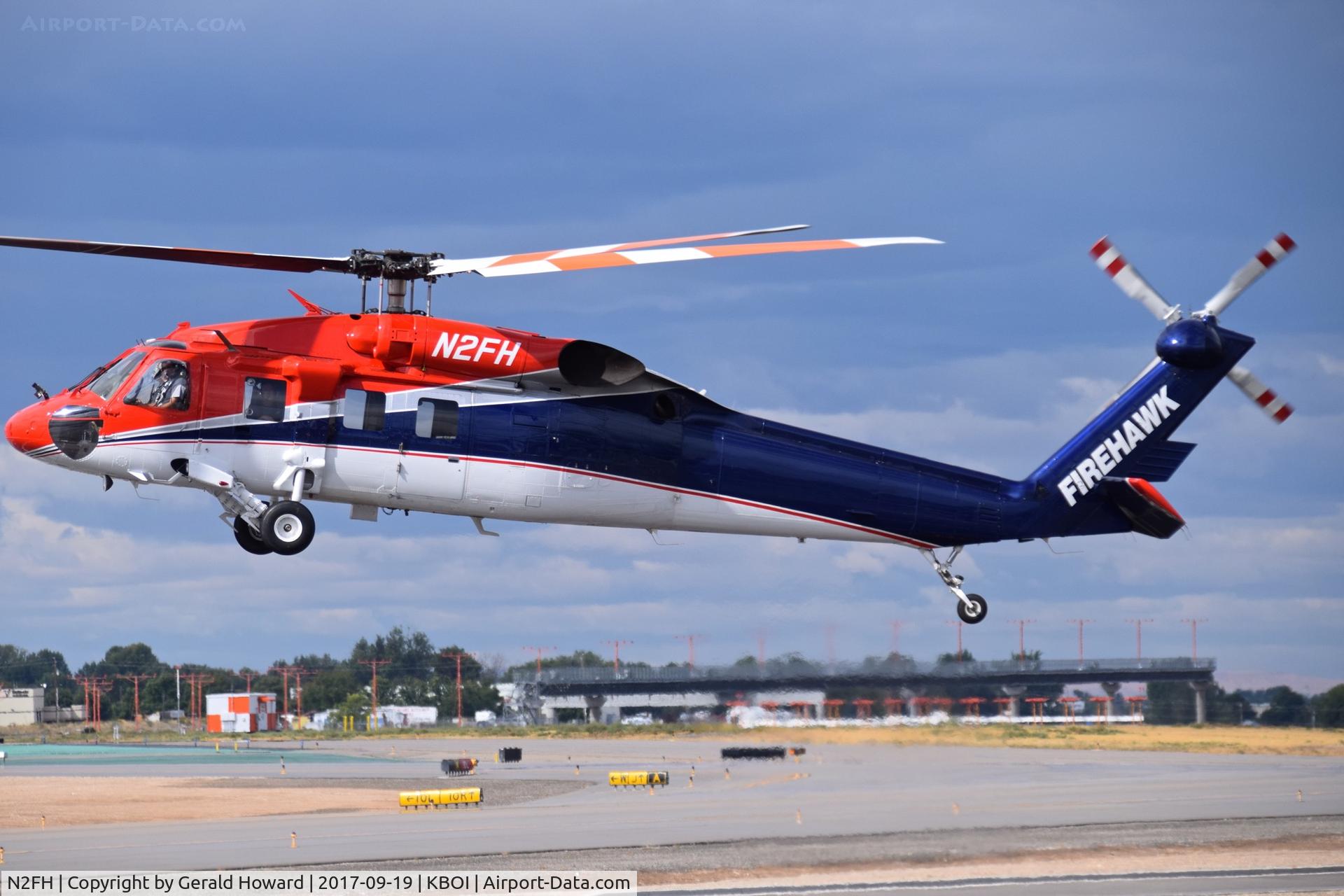 N2FH, 1986 Sikorsky S-70C C/N 701029, Lifting off from the Firehawk ramp.