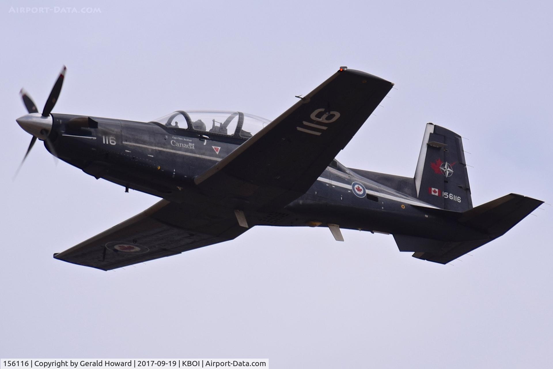 156116, Raytheon CT-156 Harvard II C/N PF-16, Departing RWY 28L.  No.2 CFFTS, Moose Jaw, Saskatchewan, Canada.
