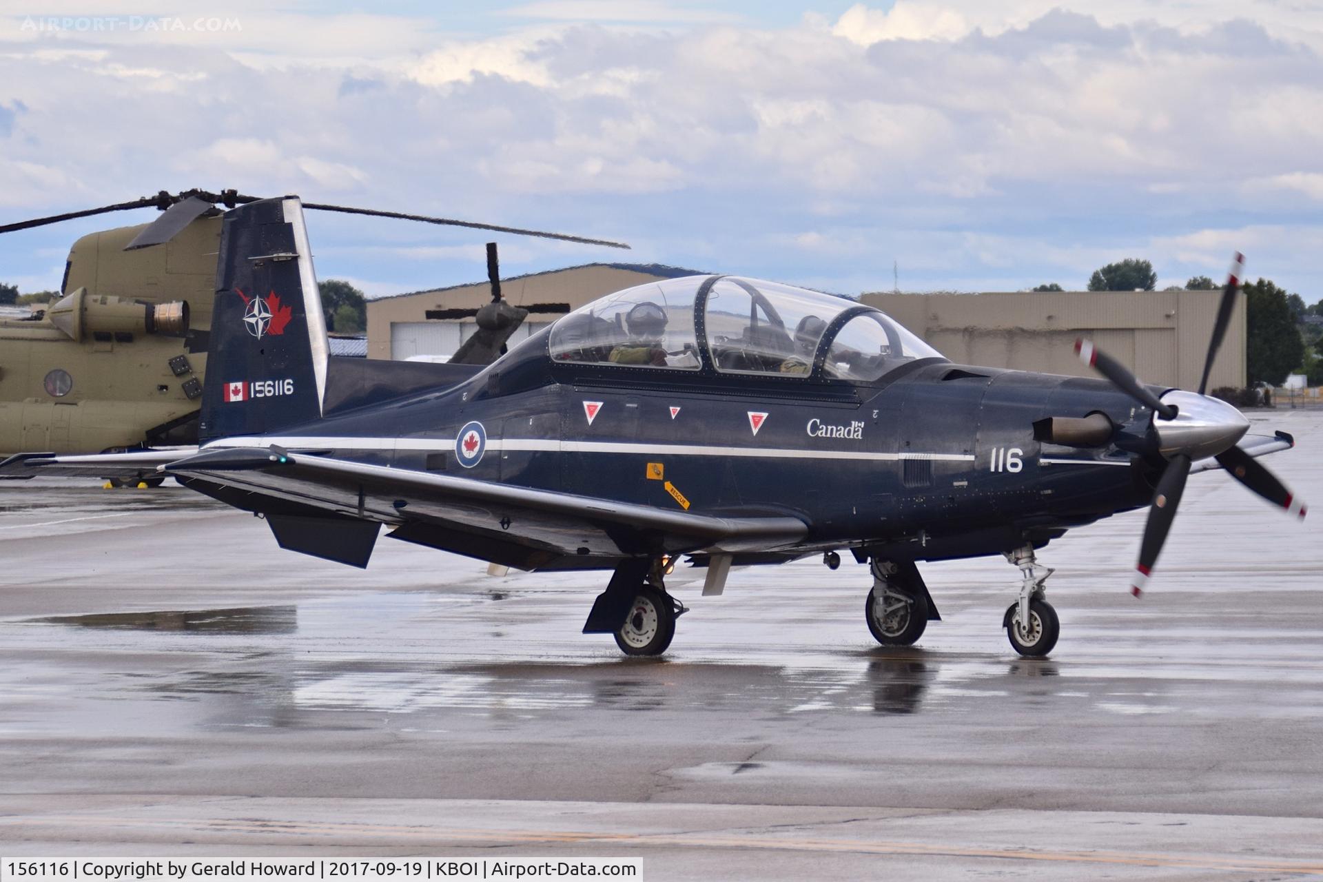 156116, Raytheon CT-156 Harvard II C/N PF-16, Taxiing from the south GA ramp.  No.2 CFFTS, Moose Jaw, Saskatchewan, Canada.