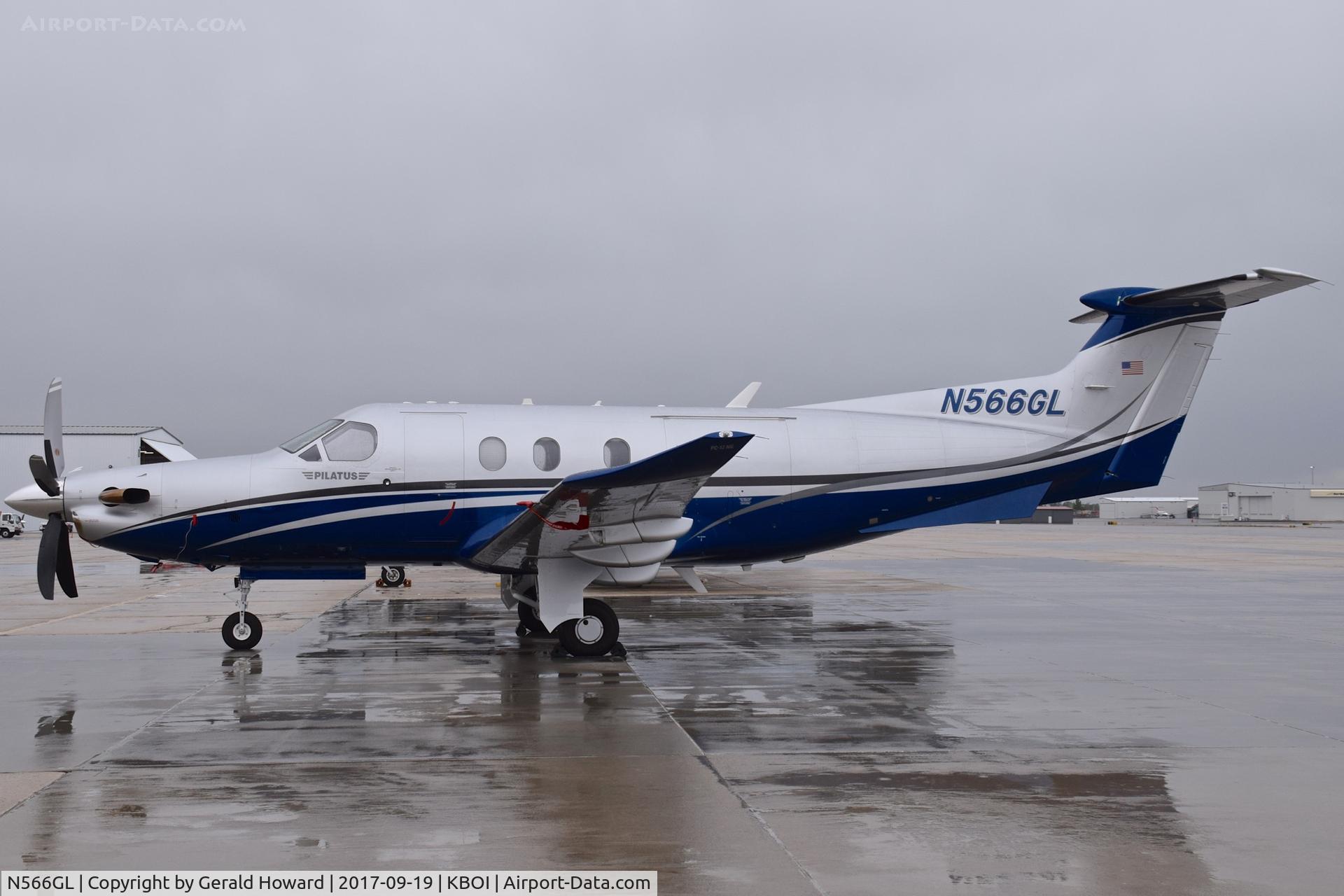N566GL, 2015 Pilatus PC-12/47E C/N 1566, Parked on the south GA ramp.
