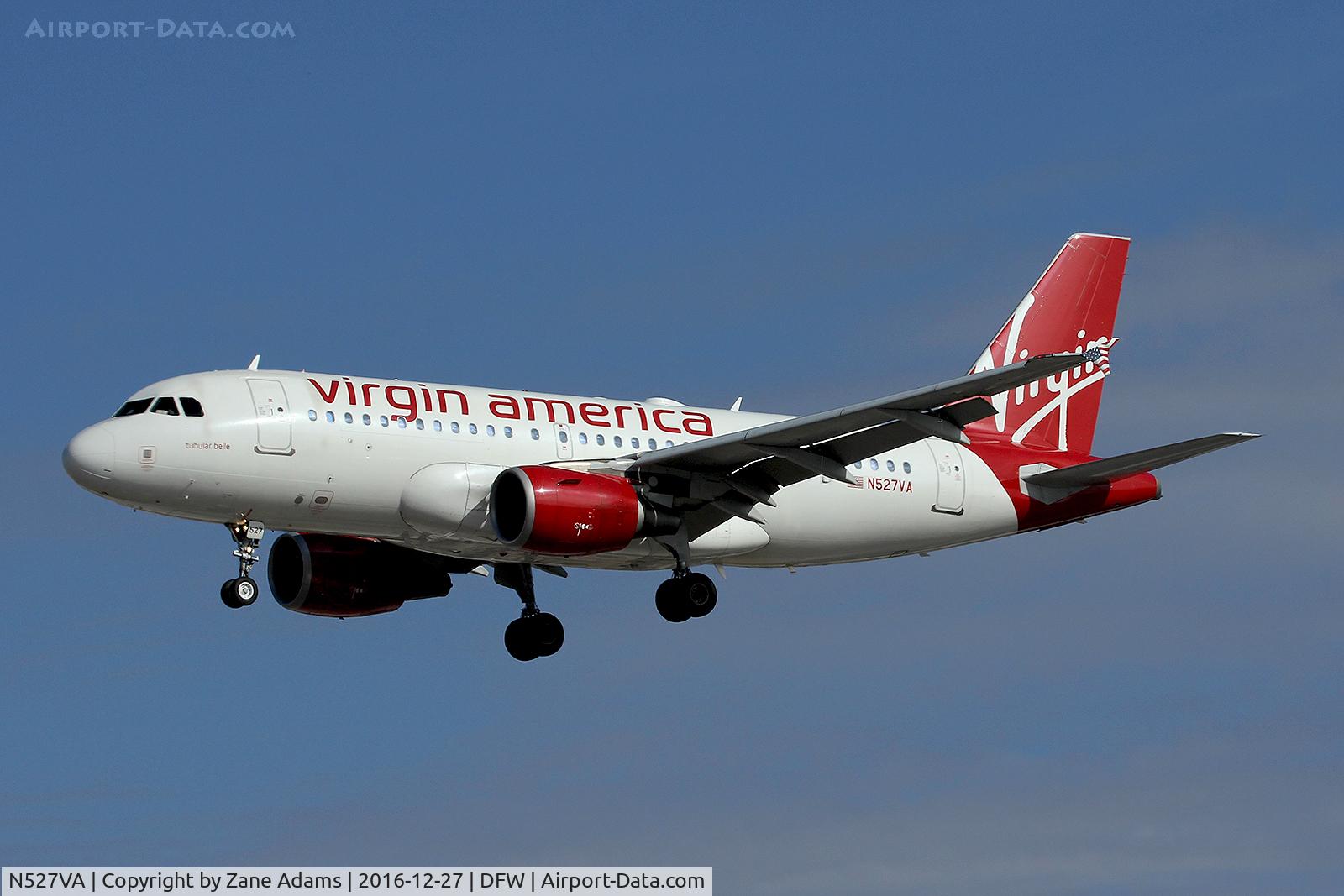 N527VA, 2008 Airbus A319-112 C/N 3417, At Dallas Love Field