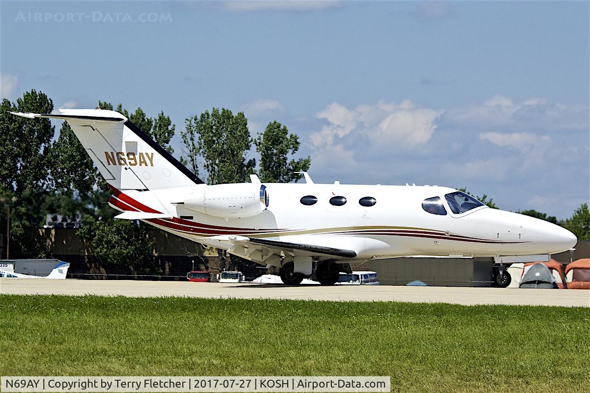 N69AY, 2008 Cessna 510 Citation Mustang Citation Mustang C/N 510-0115, At 2017 EAA AirVenture at Oshkosh