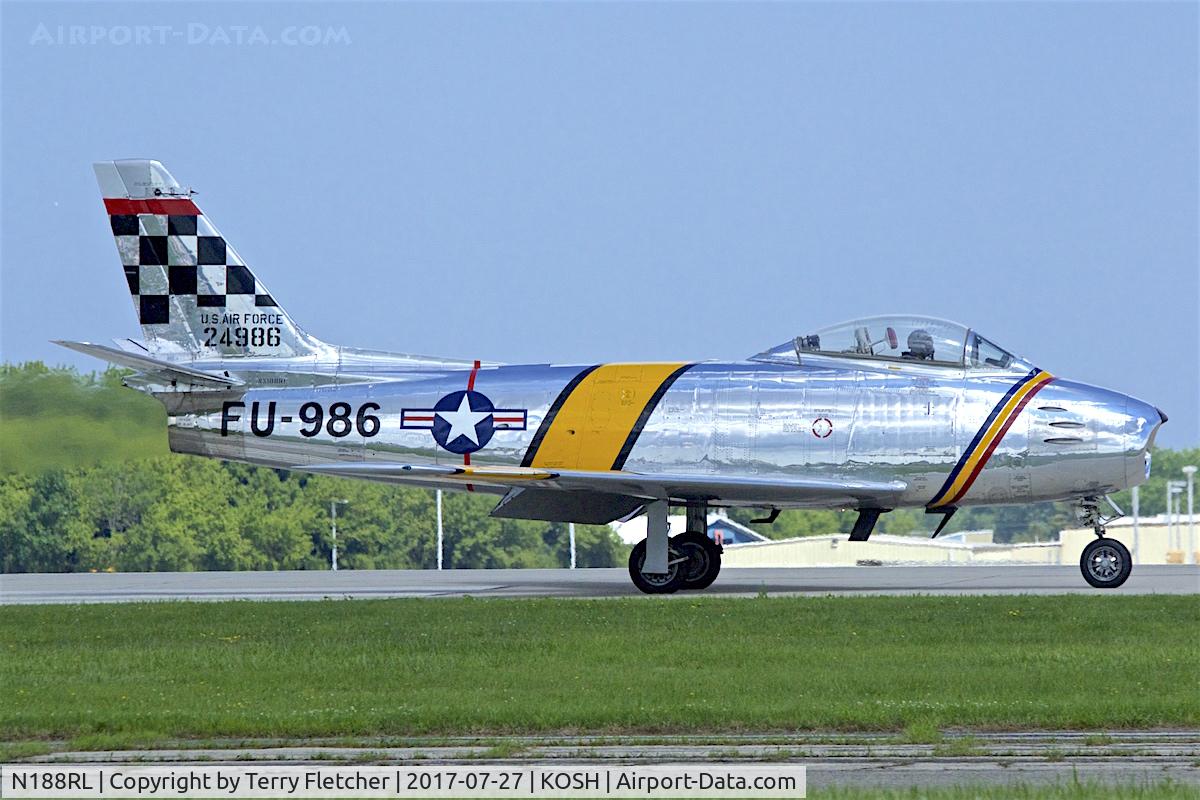 N188RL, 1952 North American F-86F Sabre C/N 191-682, At 2017 EAA AirVenture at Oshkosh