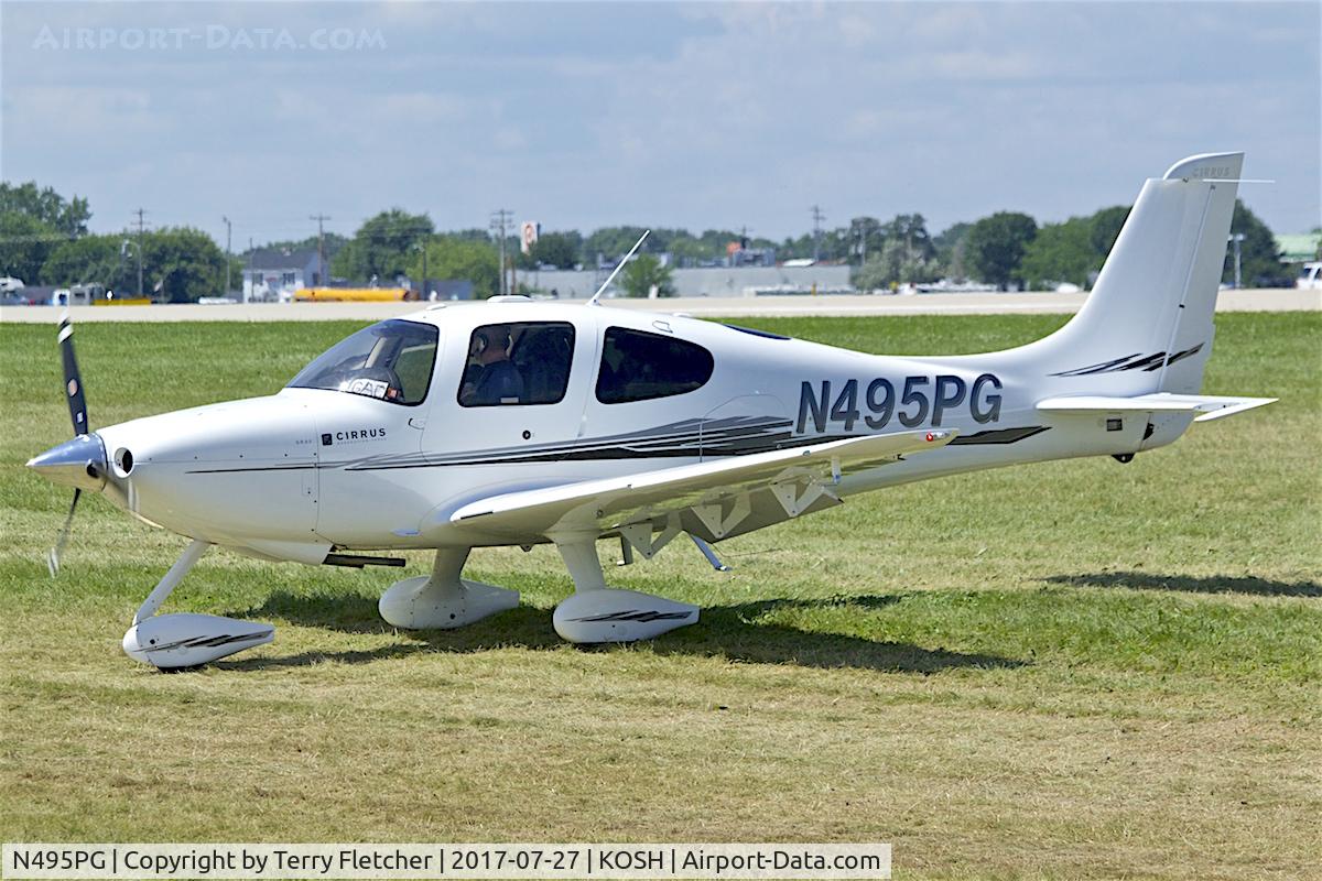 N495PG, 2008 Cirrus SR20 C/N 1954, At 2017 EAA AirVenture at Oshkosh
