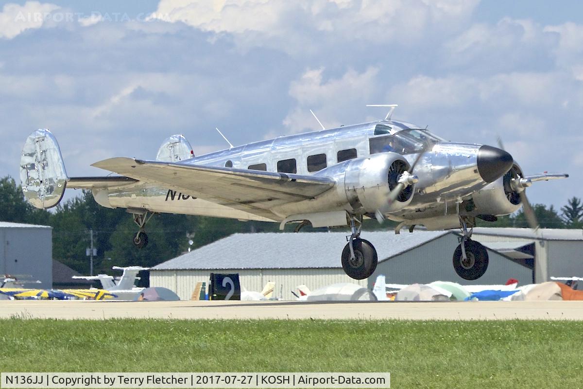 N136JJ, 1957 Beech E18S C/N BA-318, At 2017 EAA AirVenture at Oshkosh
