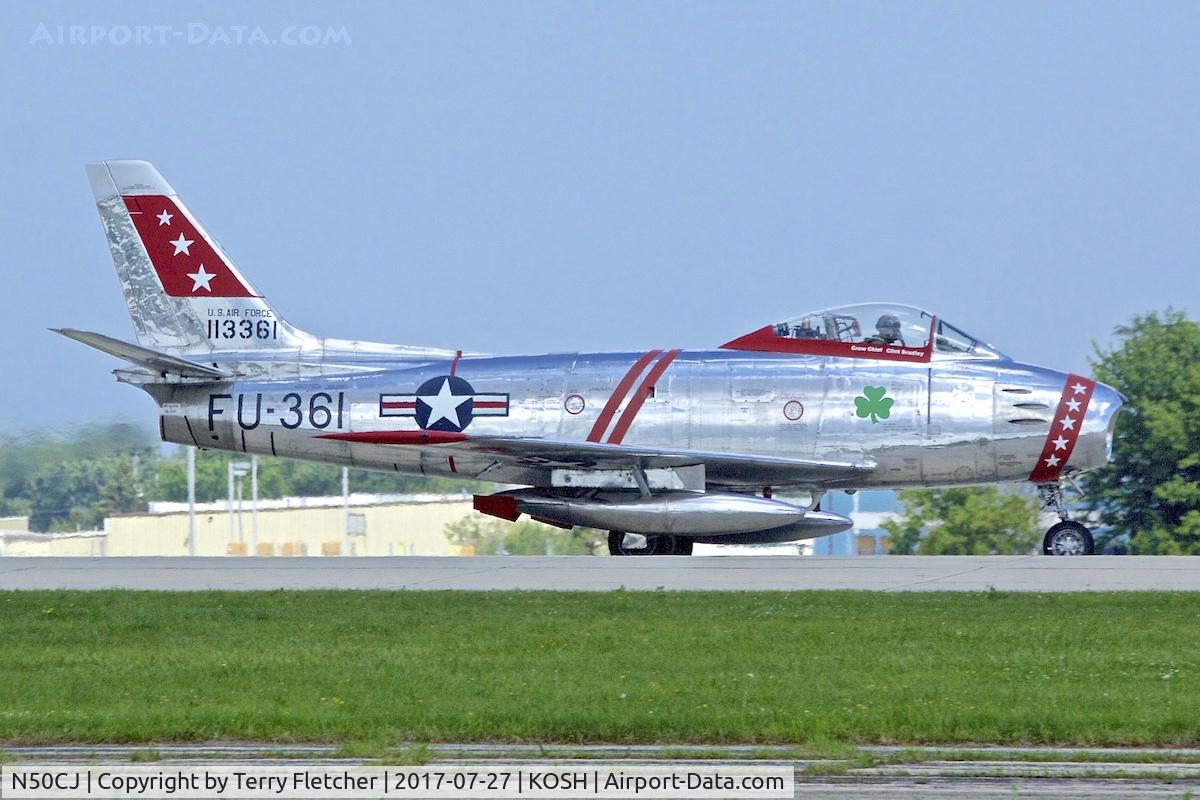 N50CJ, Canadair CL-13B Sabre 6 C/N 1490, At 2017 EAA AirVenture at Oshkosh