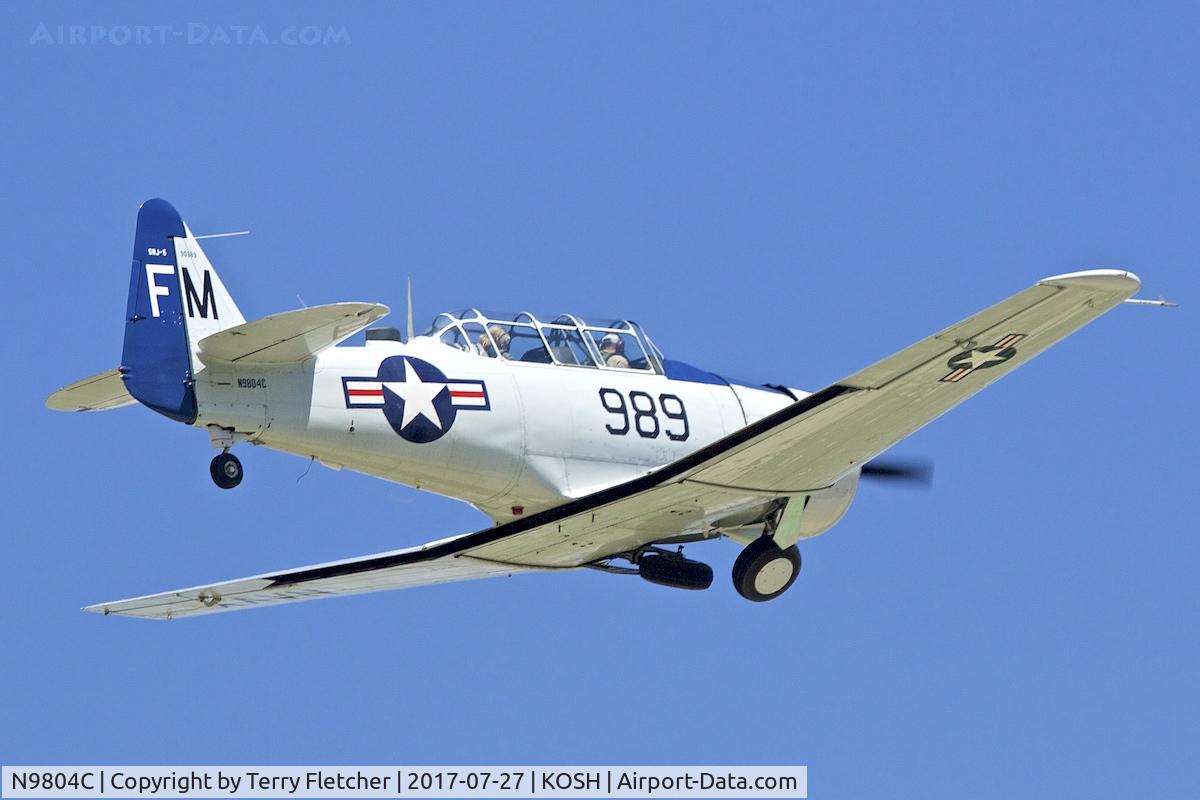 N9804C, 1958 North American SNJ-5C Texan Texan C/N 121-41840, At 2017 EAA AirVenture at Oshkosh