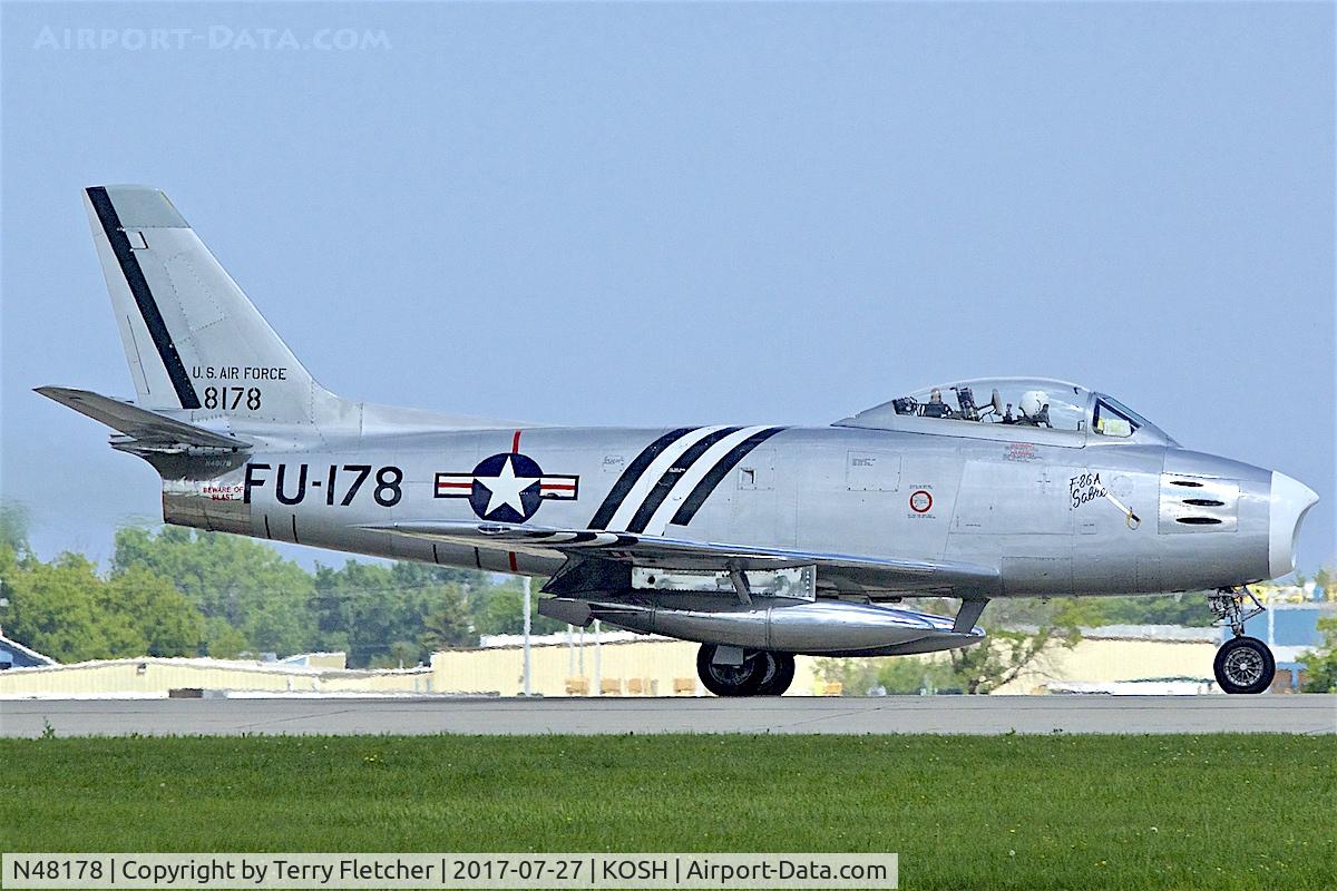 N48178, 1948 North American F-86A Sabre C/N 151-43547, At 2017 EAA AirVenture at Oshkosh