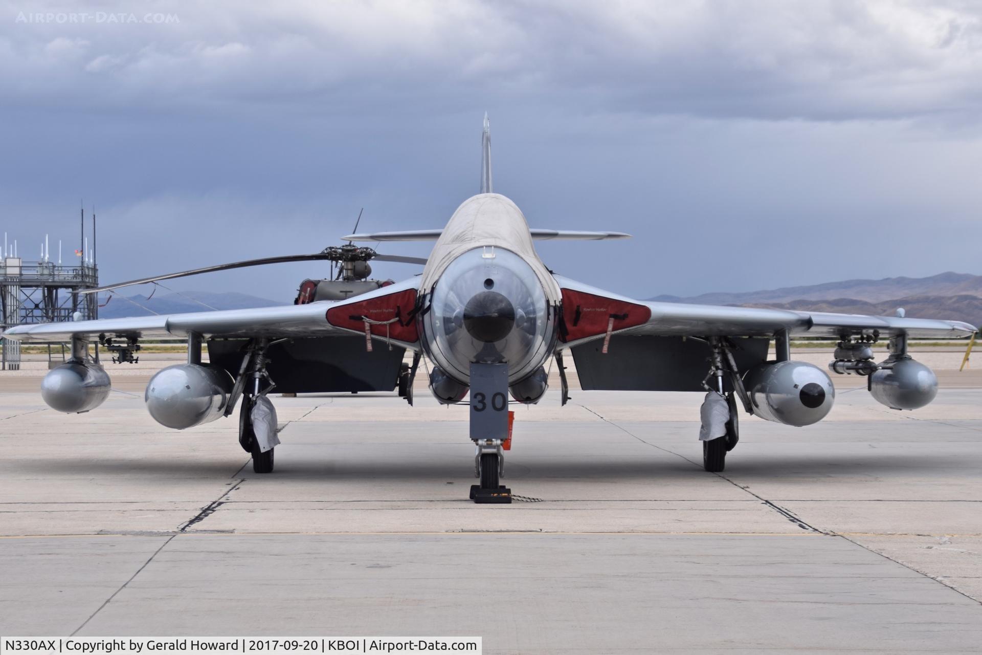 N330AX, Hawker Hunter F.58 C/N 41H-697457, Parked on south GA ramp.