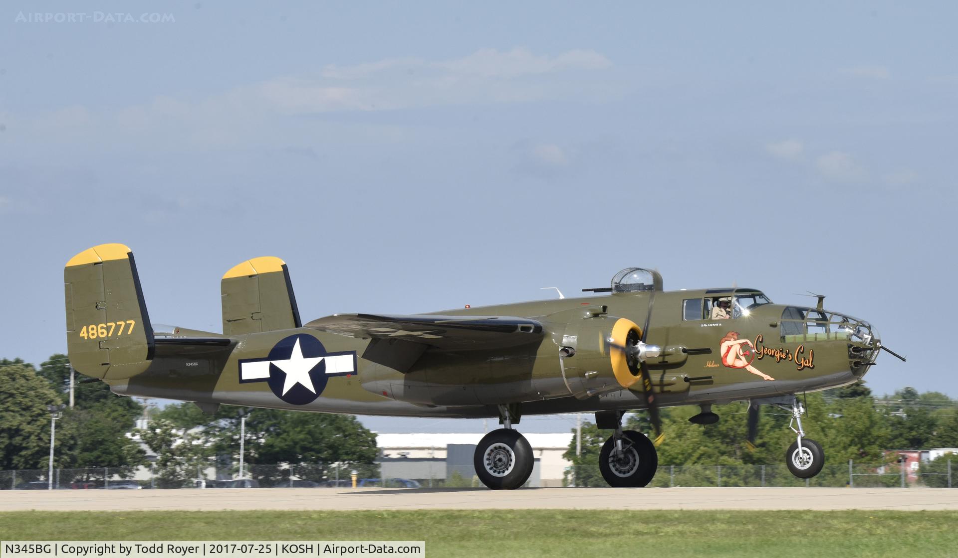N345BG, 1944 North American TB-25N Mitchell C/N 108-47531, Airventure 2017