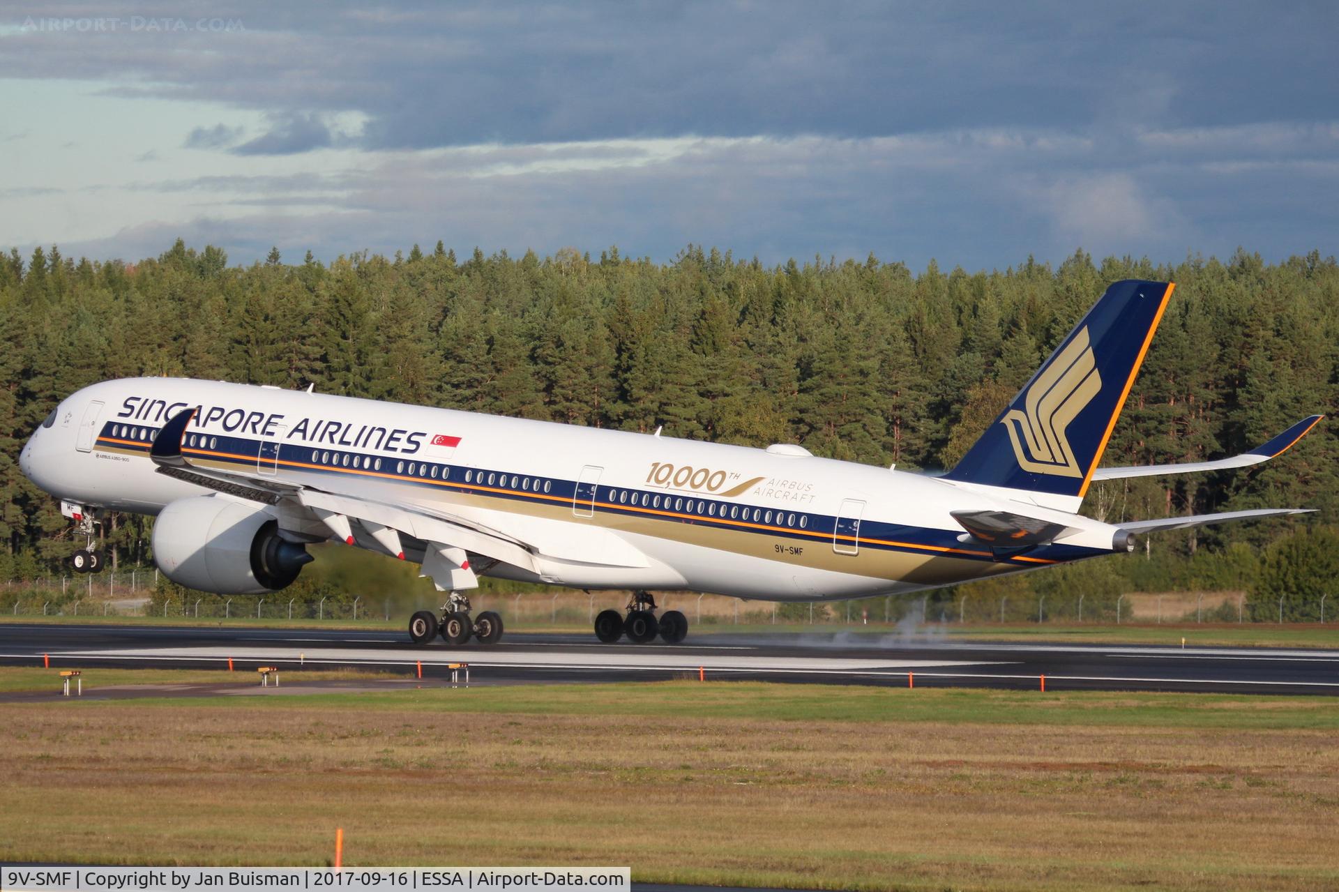 9V-SMF, 2016 Airbus A350-941 C/N 054, Singapore Airlines, 10 000th Airbus