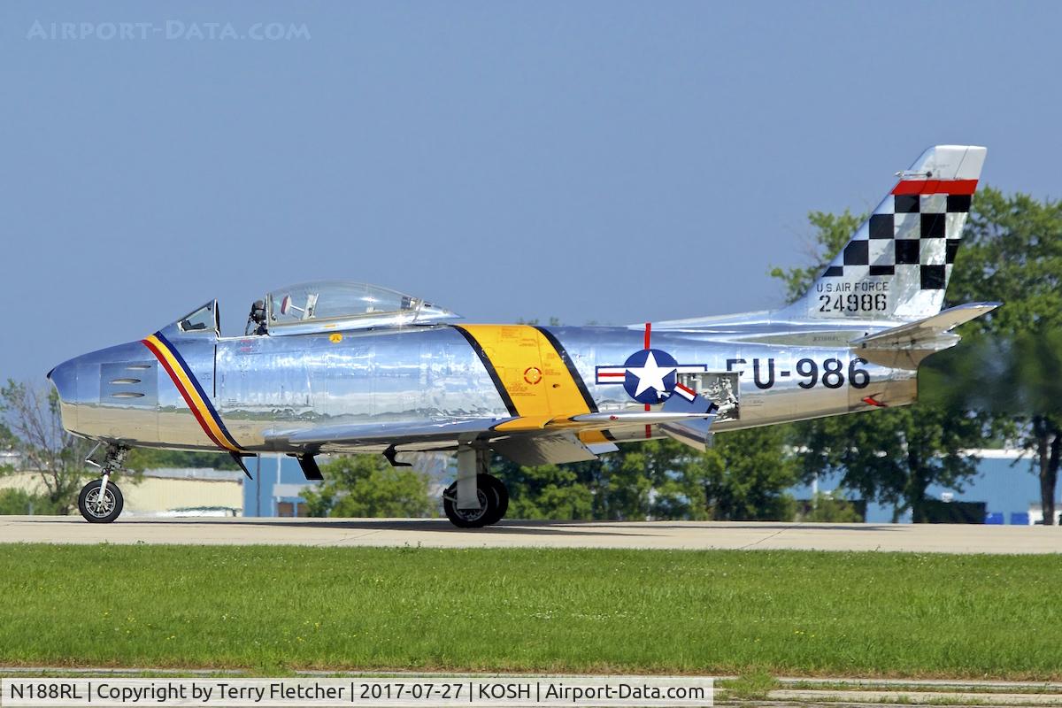 N188RL, 1952 North American F-86F Sabre C/N 191-682, At 2017 EAA AirVenture at Oshkosh