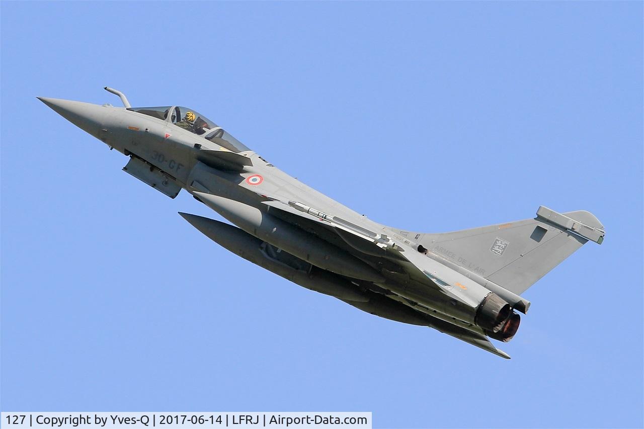 127, Dassault Rafale C C/N 127, Dassault Rafale C, Take off rwy 26, Landivisiau Naval Air Base (LFRJ) Tiger Meet 2017