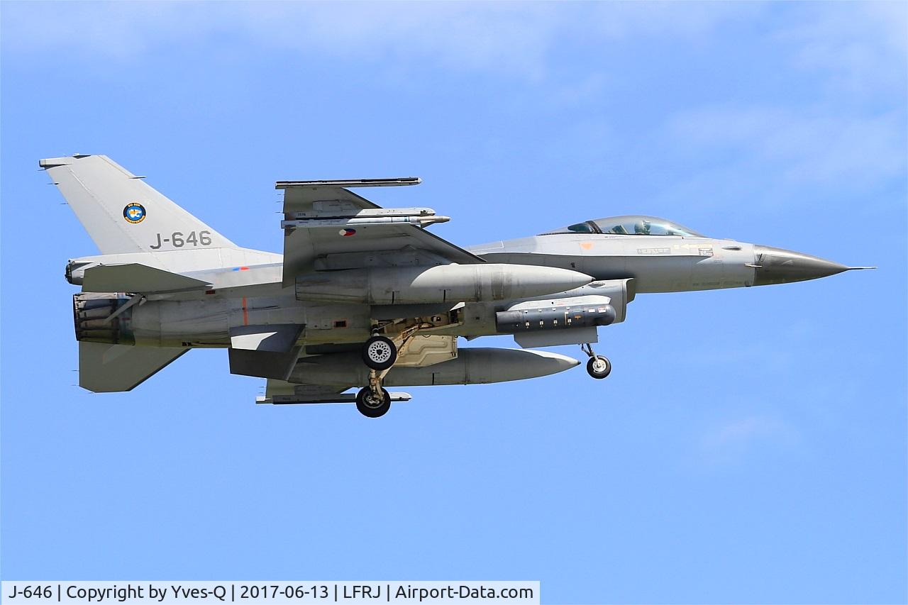 J-646, Fokker F-16AM Fighting Falcon C/N 6D-78, Fokker F-16AM Fighting Falcon, Short approach rwy 08, Landivisiau Naval Air Base (LFRJ) Tiger Meet 2017