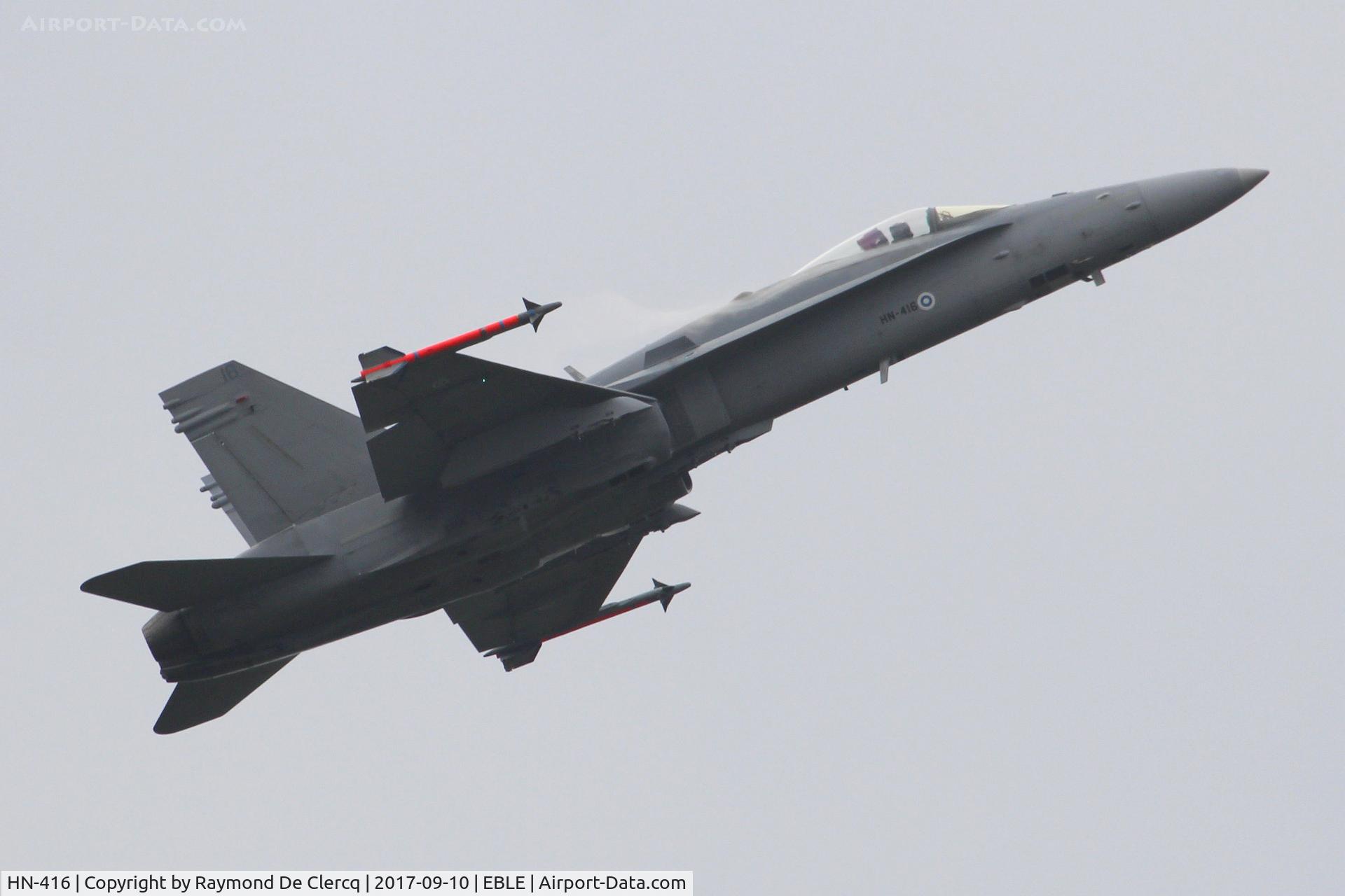 HN-416, McDonnell Douglas F-18C Hornet C/N 1395, Sanicole Airshow 2017.