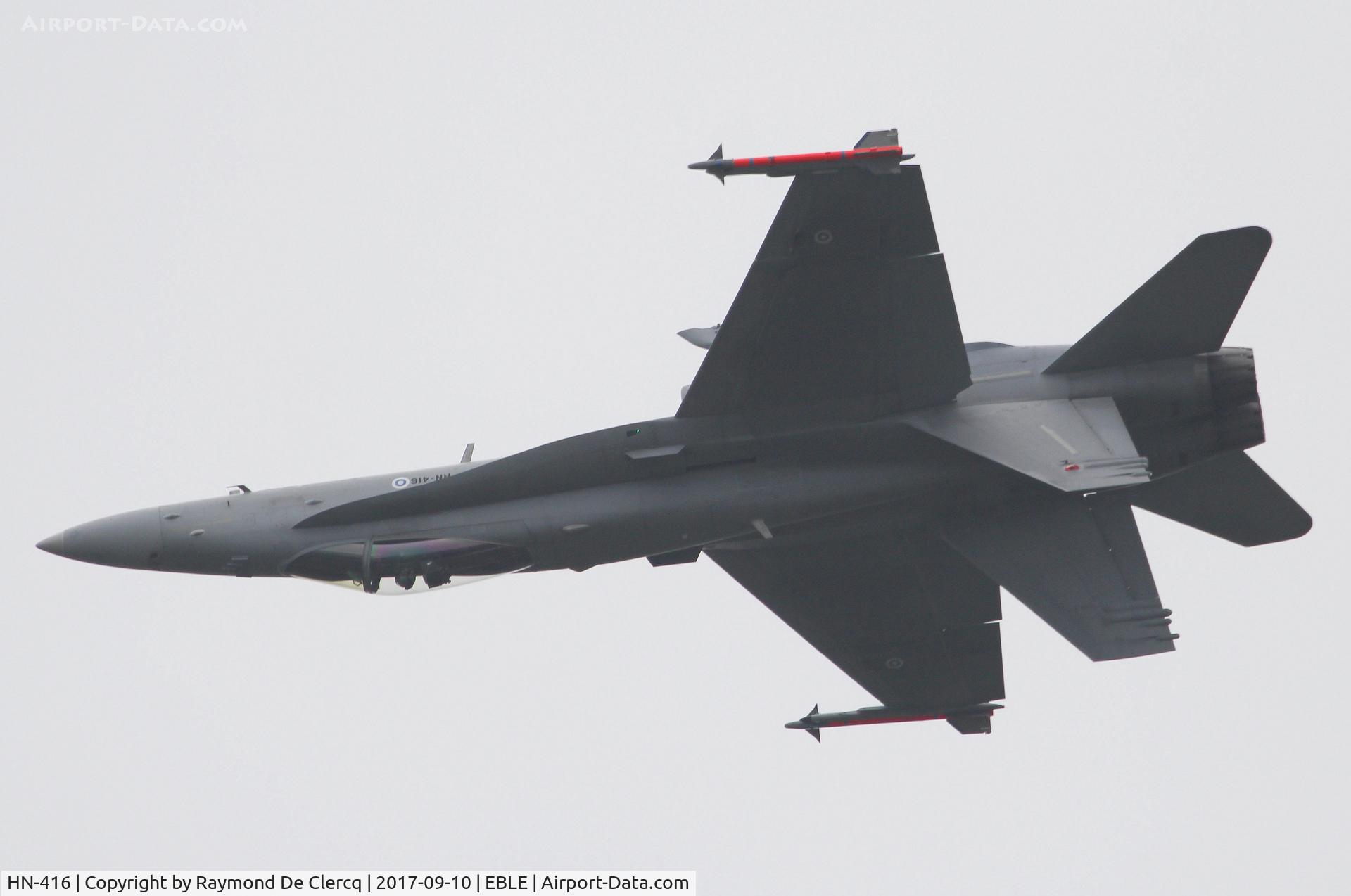 HN-416, McDonnell Douglas F-18C Hornet C/N 1395, Sanicole Airshow 2017.