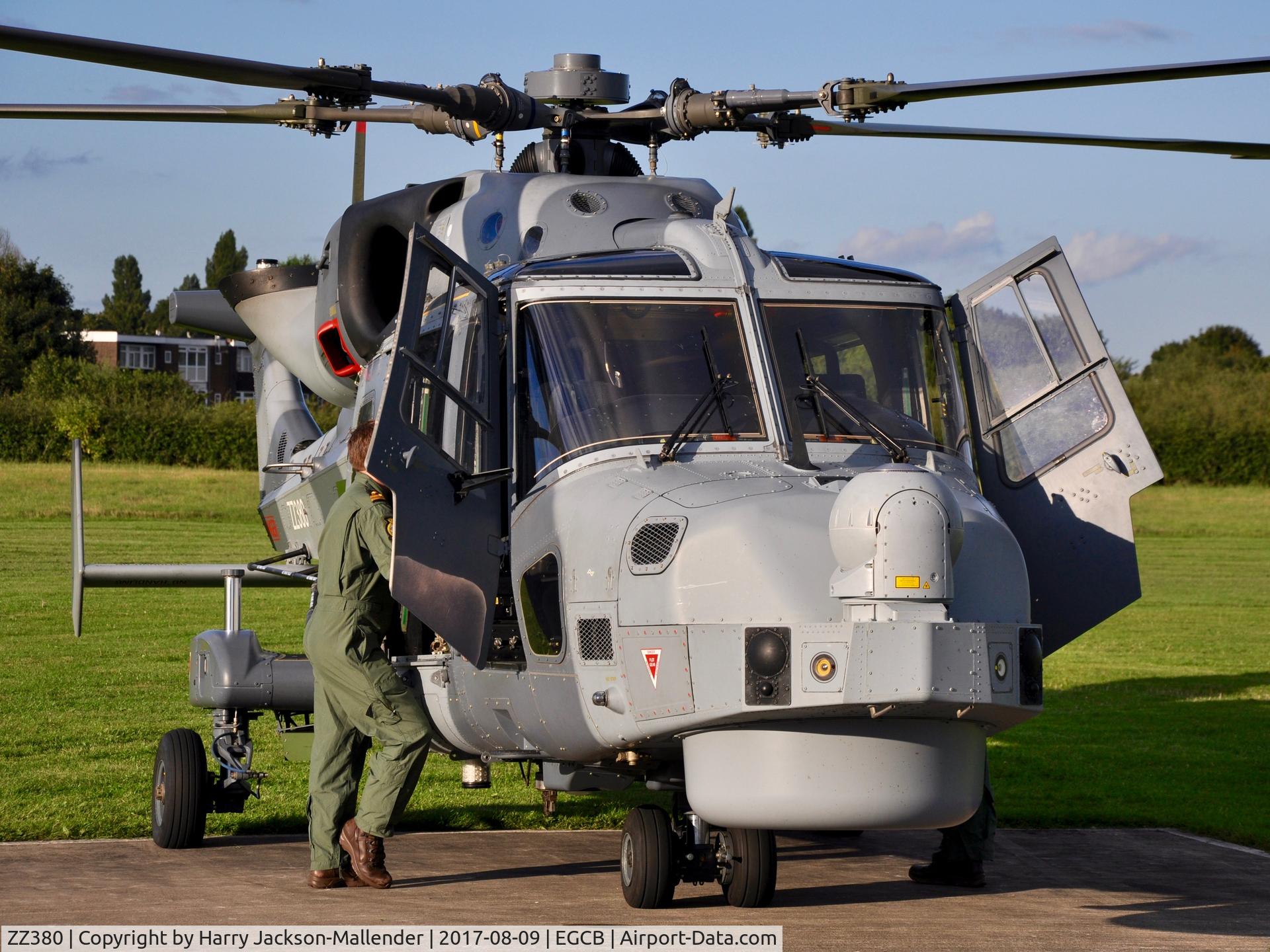 ZZ380, 2013 AgustaWestland AW-159 Wildcat HMA.2 C/N 499, AgustaWestland on the deck at Barton Aerodrome