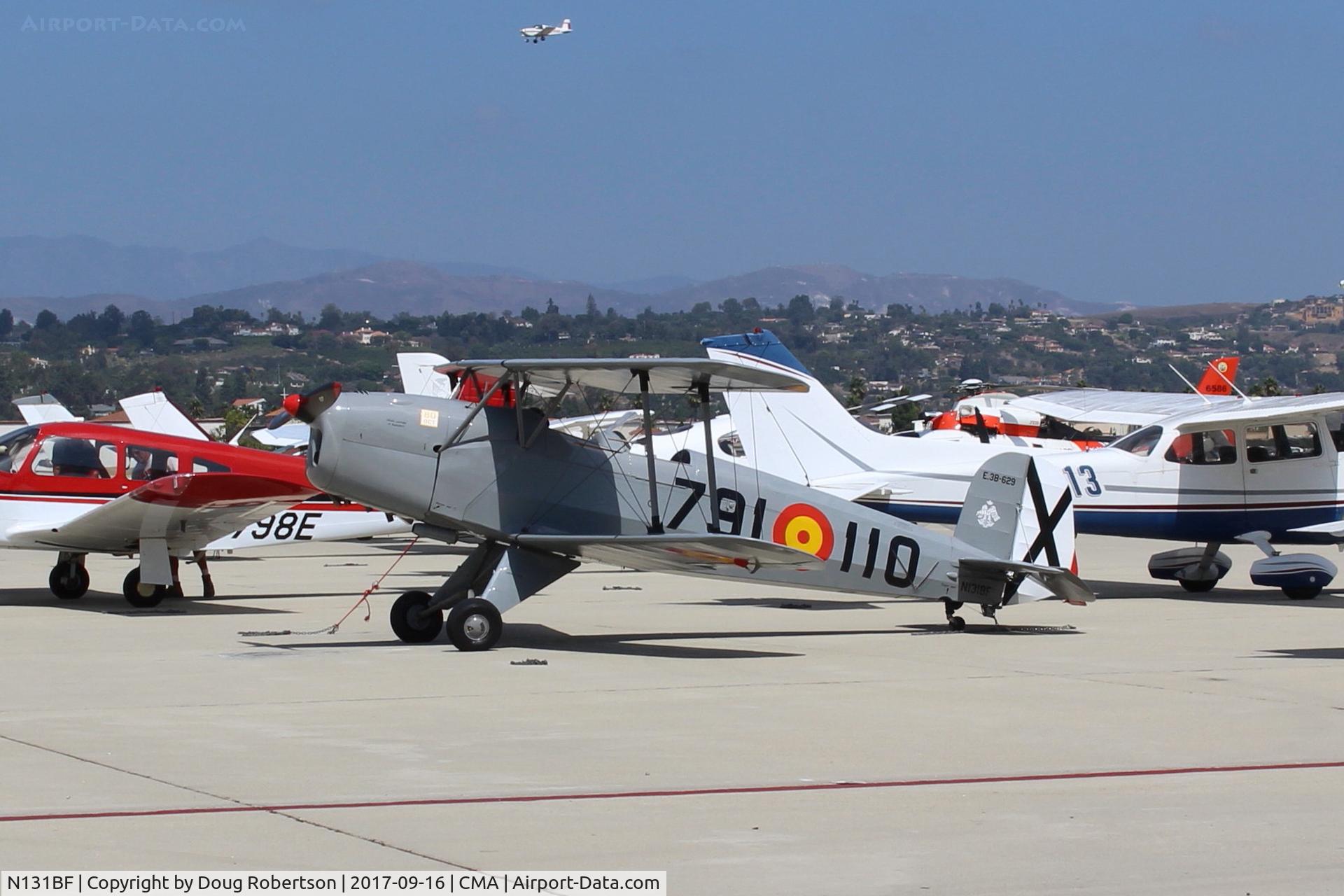 N131BF, 1963 CASA 1-131 Jungmann C/N E3B-629, 1963 C.A.S.A. 1.131 BUCKER JUNGMANN, E.N.M.A. GIV Series, parked
