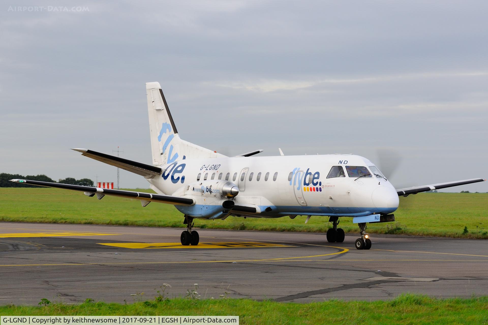 G-LGND, 1989 Saab SF340B C/N 340B-169, Another rare appearance at Norwich.