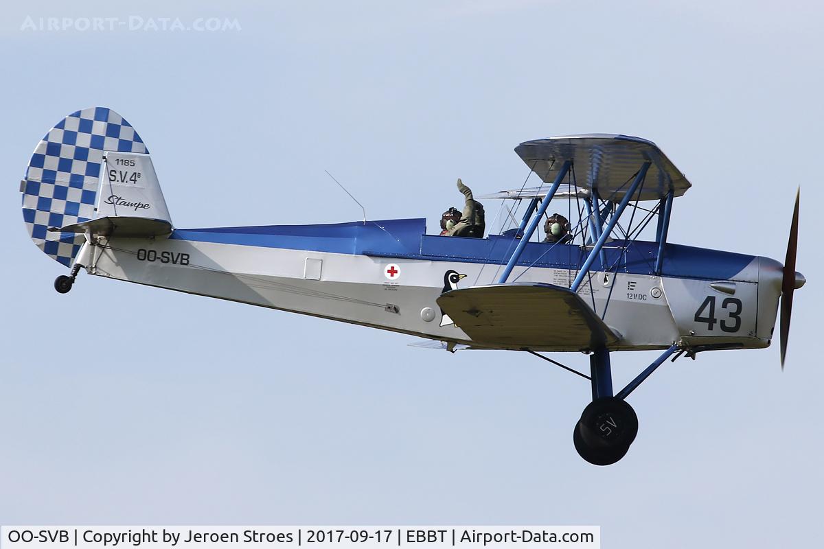 OO-SVB, 1952 Stampe-Vertongen SV-4B C/N 1185, ebbt