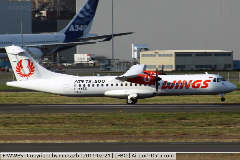 F-WWES, 2011 ATR 72-212A C/N 943, Landing