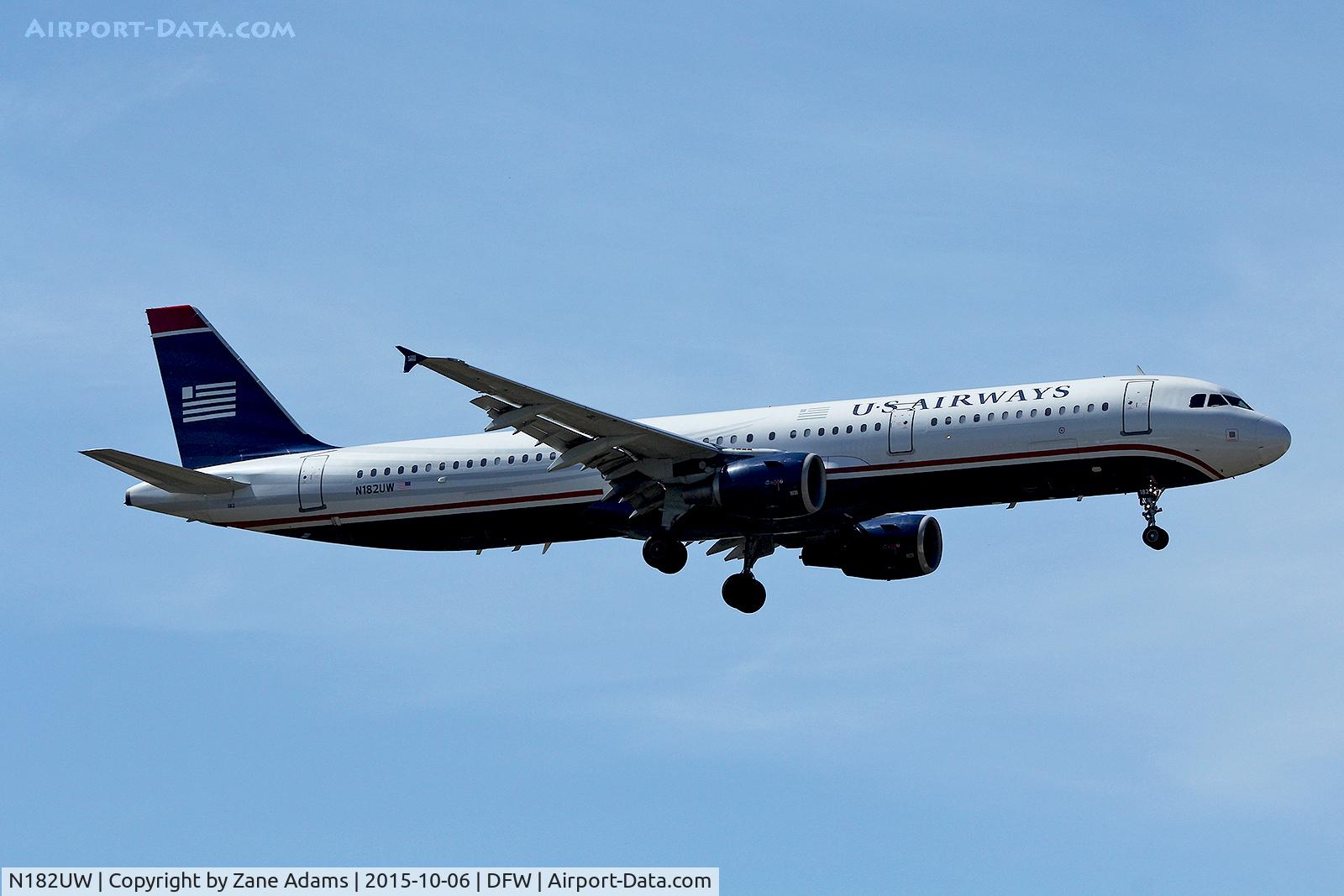 N182UW, 2001 Airbus A321-211 C/N 1536, At DFW Airport