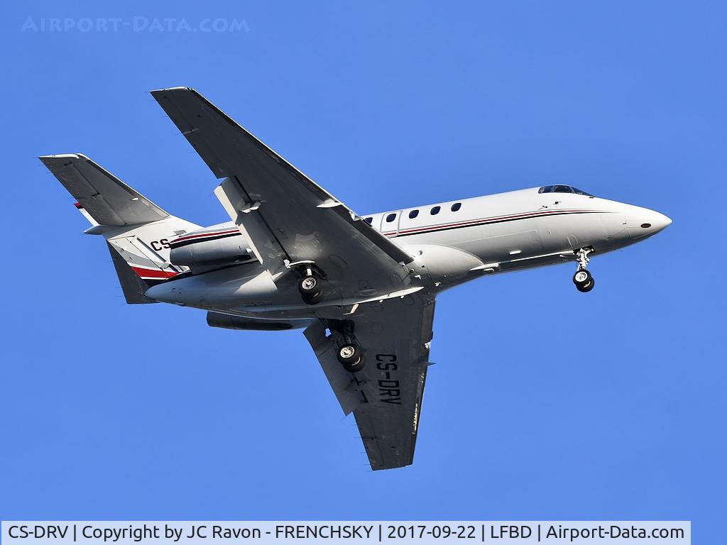 CS-DRV, 2006 Raytheon Hawker 800XP C/N 258825, NJE980P Northolt (NHT) to Bordeaux (BOD) landing runway 23