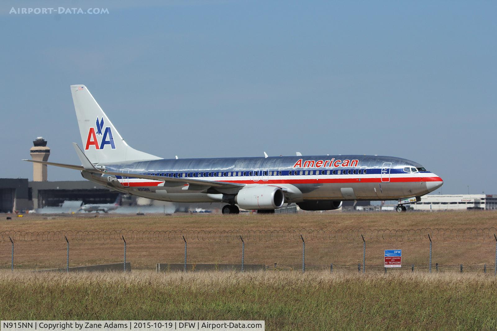 N915NN, 2013 Boeing 737-823 C/N 33227, Arriving at DFW Airport