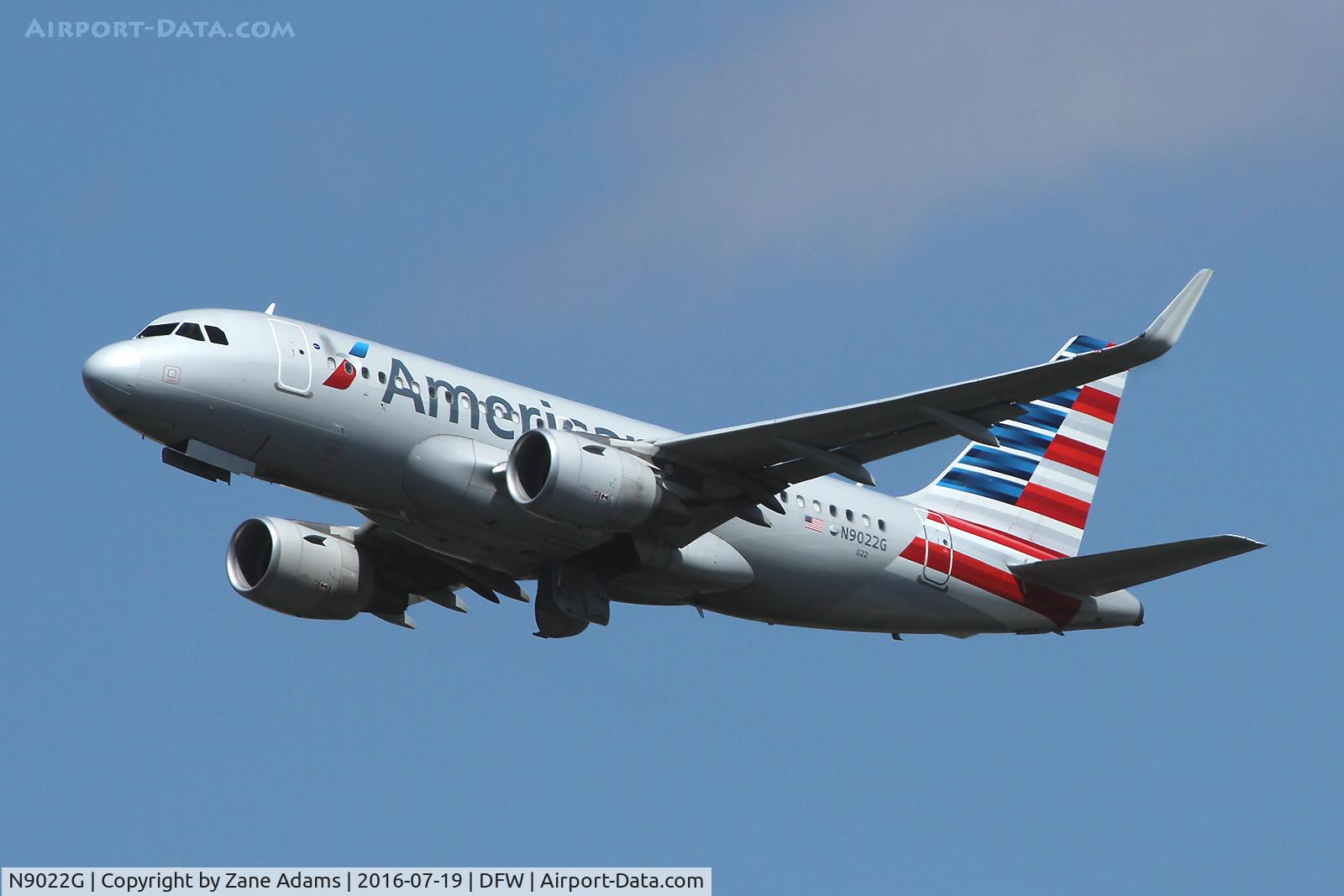 N9022G, 2014 Airbus A319-112 C/N 6310, Arriving at DFW Airport
