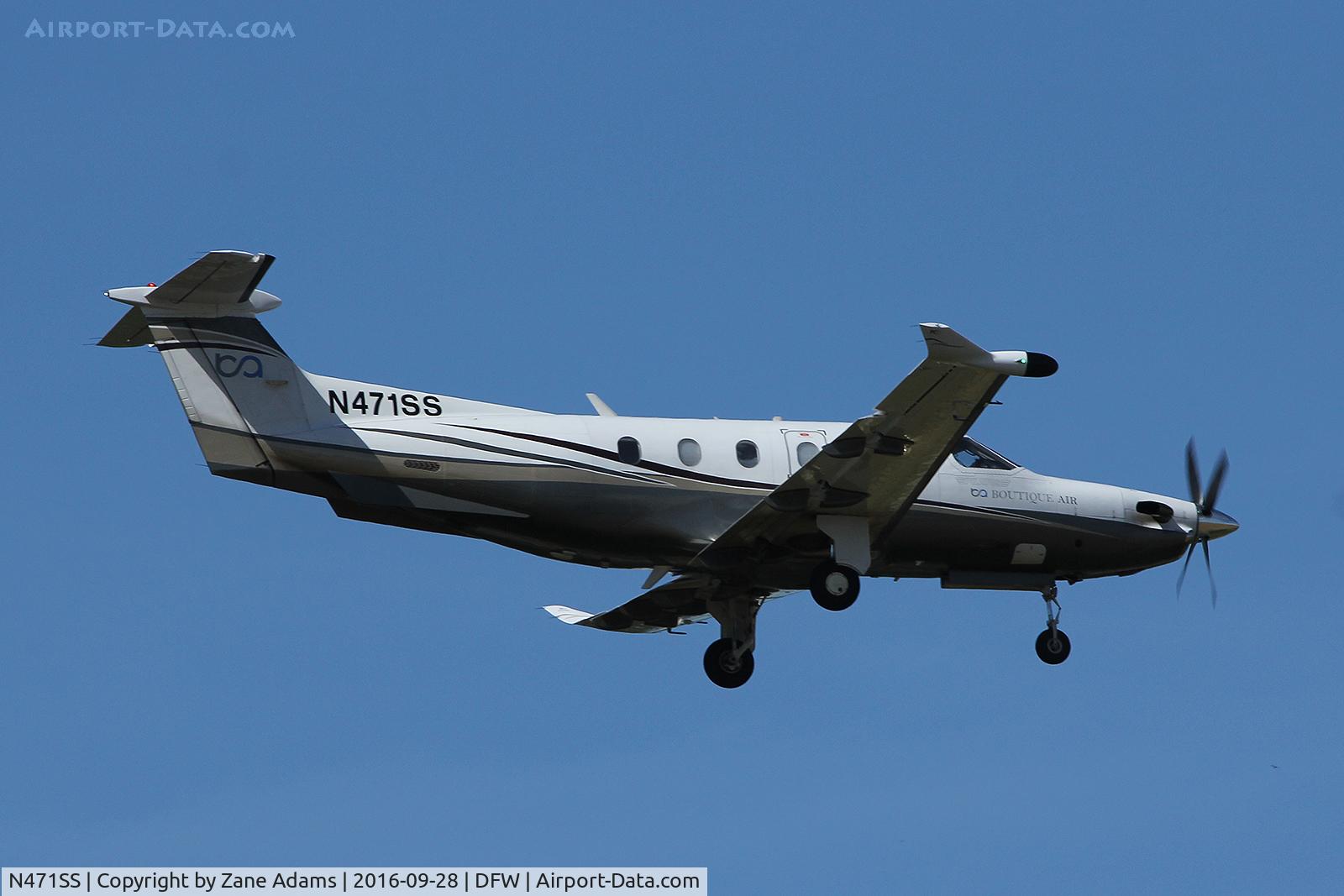 N471SS, 2006 Pilatus PC-12/47 C/N 739, Arriving at DFW Airport