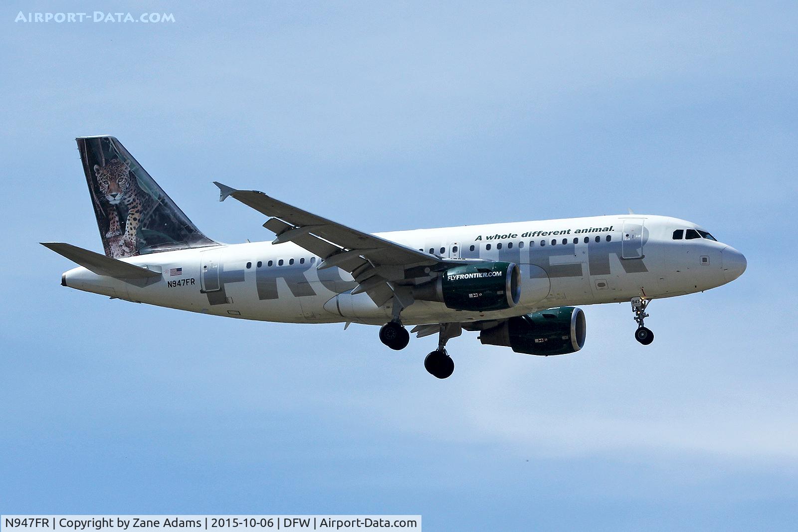 N947FR, 2006 Airbus A319-111 C/N 2806, Arriving at DFW Airport