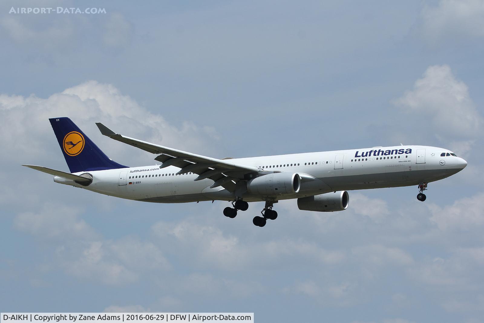 D-AIKH, 2005 Airbus A330-343X C/N 648, Arriving at DFW Airport