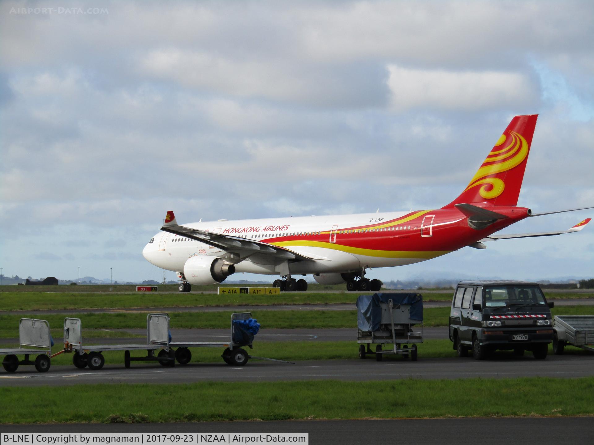 B-LNE, 2010 Airbus A330-223 C/N 1039, lining up to depart AKL