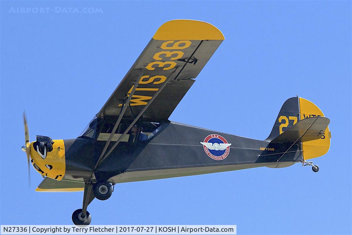 N27336, 1940 Aeronca 65-TC Tandem C/N F-1490T, At 2017 EAA AirVenture at Oshkosh