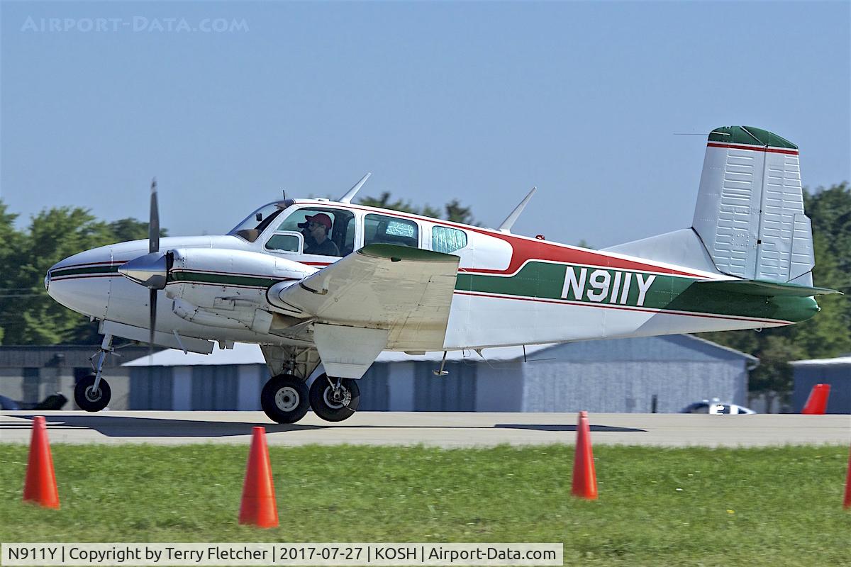 N911Y, 1959 Beech 95 C/N TD-182, At 2017 EAA AirVenture at Oshkosh