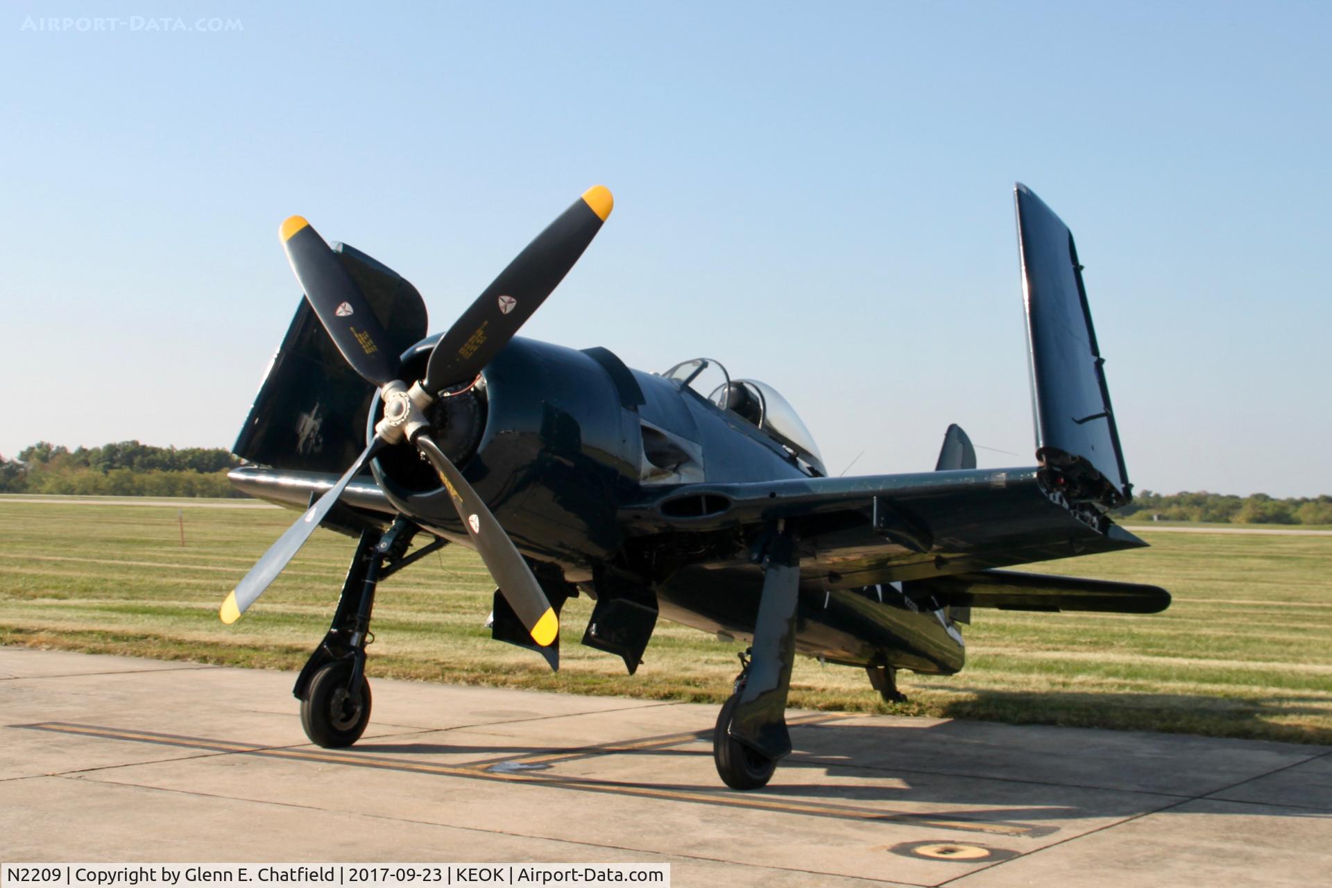 N2209, 1945 Grumman F8F-1B Bearcat C/N 122095, At the L-Bird Fly-In