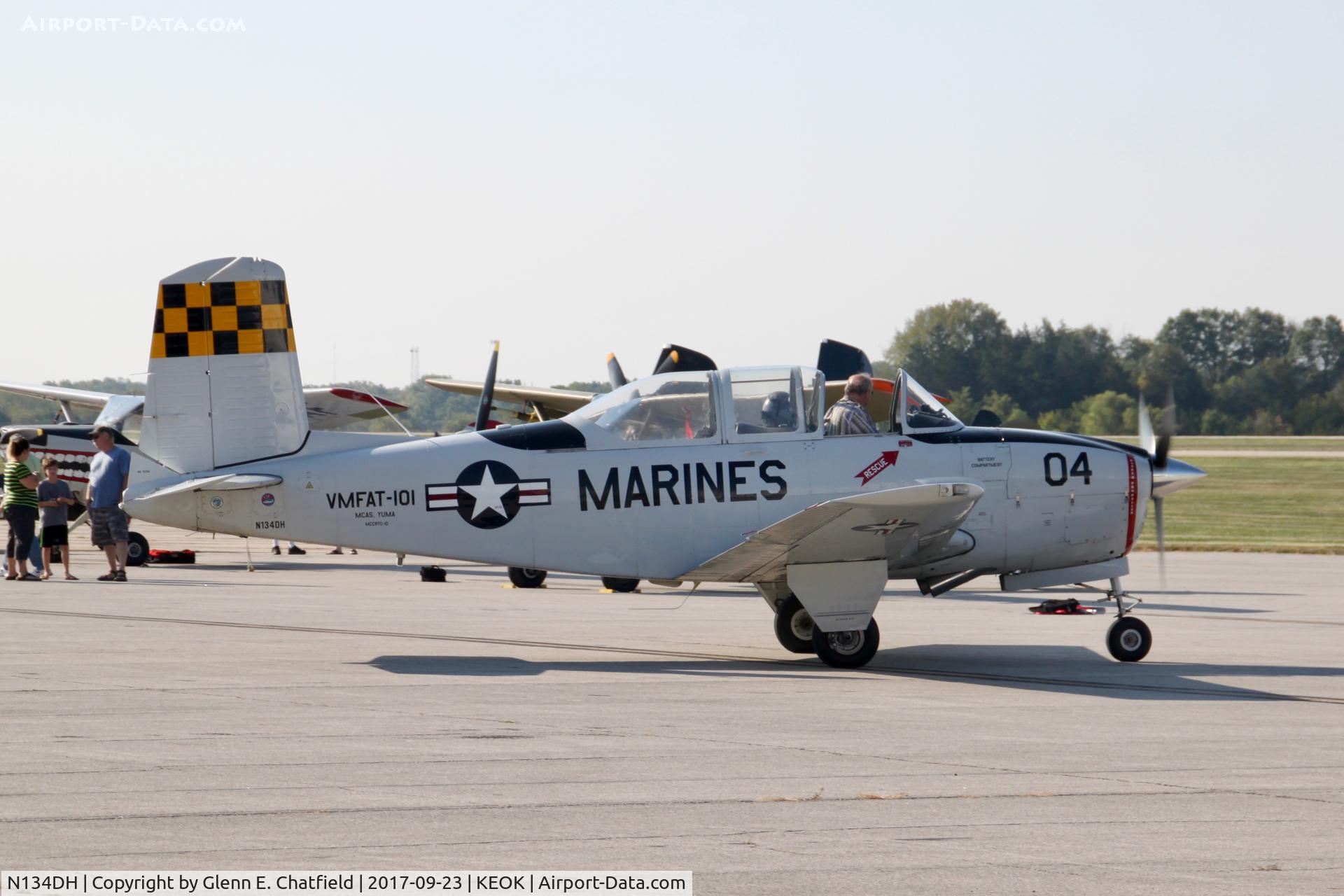 N134DH, 1953 Beech (CCF) T-34A (A45) Mentor C/N CCF34-78, At the L-Bird Fly-In