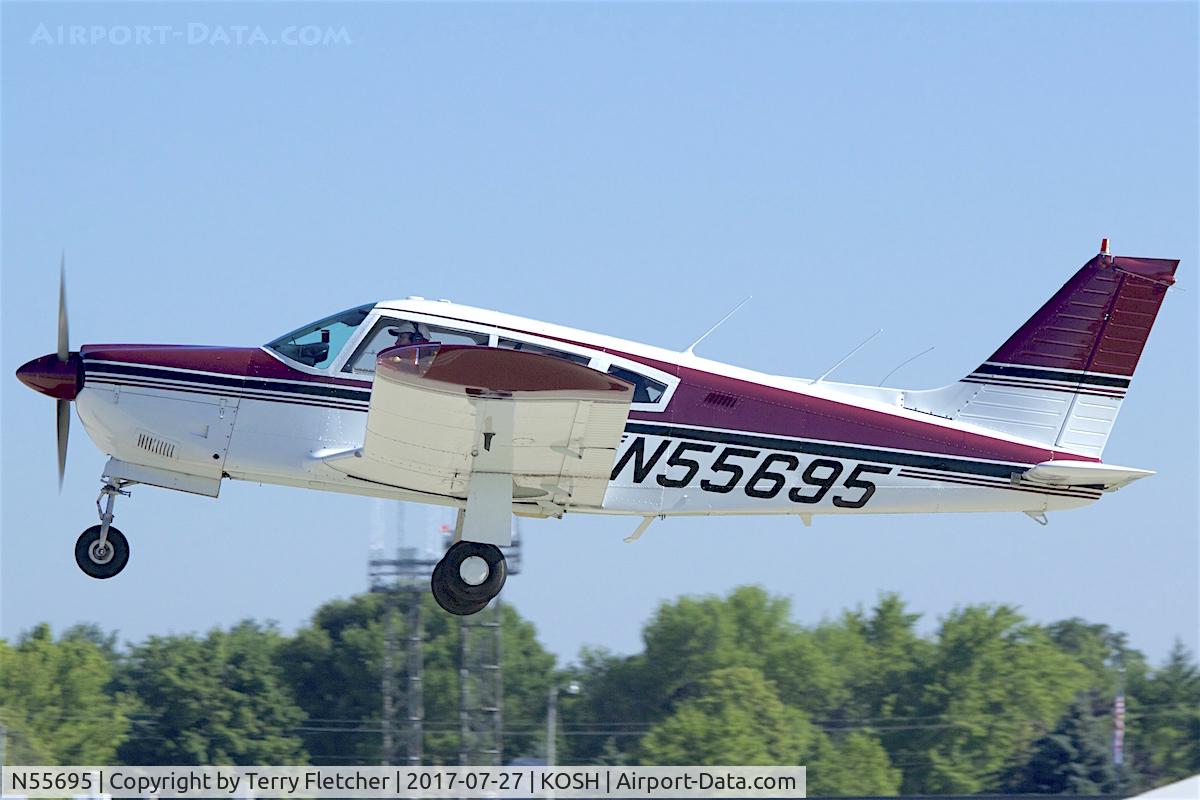 N55695, 1973 Piper PA-28R-200 Cherokee Arrow C/N 28R-7335273, At 2017 EAA AirVenture at Oshkosh