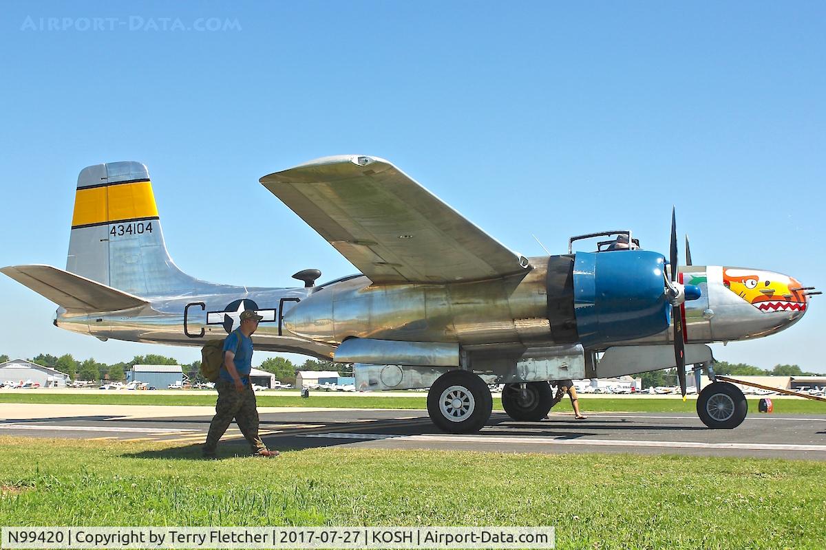 N99420, 1944 Douglas B-26B Invader C/N 27383, At 2017 EAA AirVenture at Oshkosh