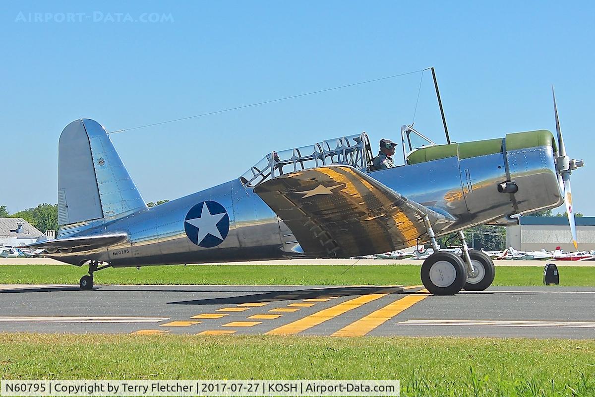 N60795, 1943 Consolidated Vultee BT-13A C/N 10514, At 2017 EAA AirVenture at Oshkosh - ex USAAF 42-88675