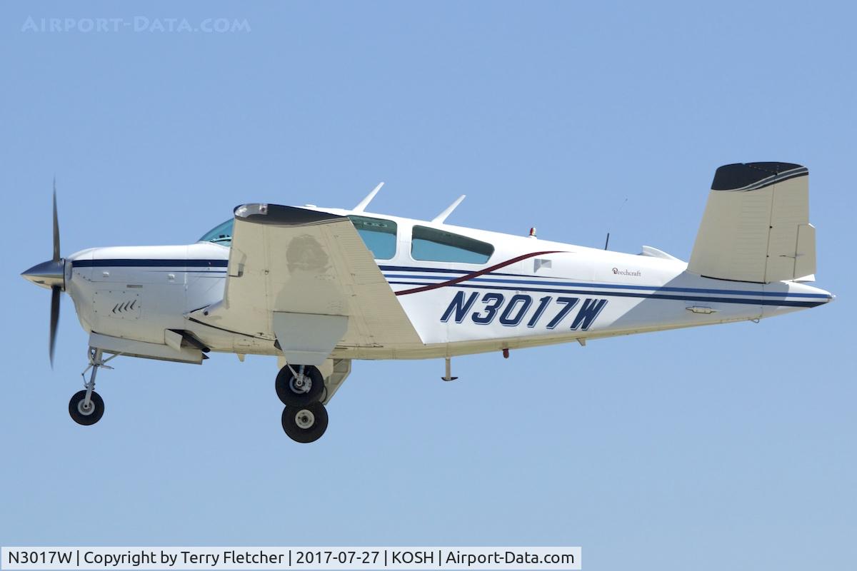 N3017W, 1973 Beech V35B Bonanza C/N D9520, At 2017 EAA AirVenture at Oshkosh