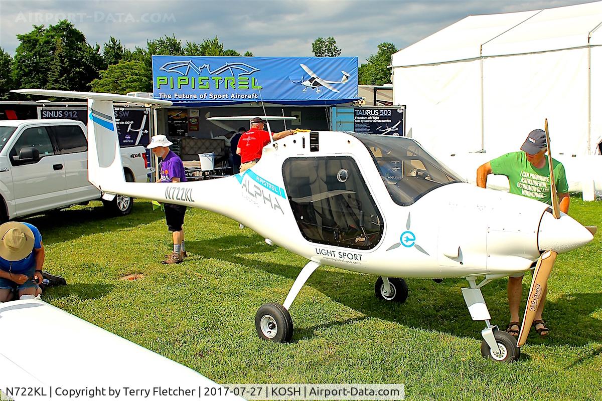 N722KL, 2017 Pipistrel Alpha Electro C/N 831 AE 60, At 2017 EAA AirVenture at Oshkosh