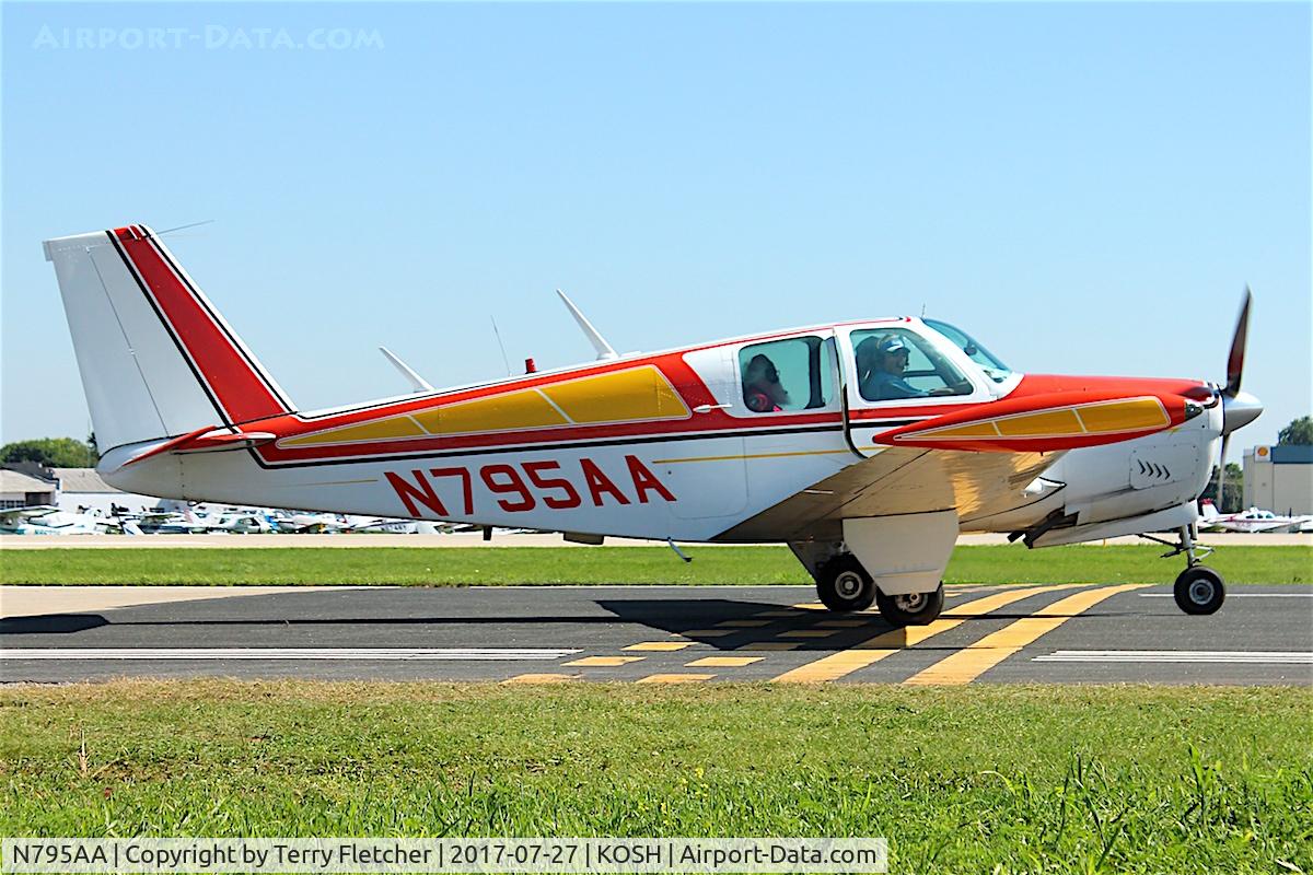 N795AA, 1959 Beech 35-33 Debonair C/N CD-29, At 2017 EAA AirVenture at Oshkosh