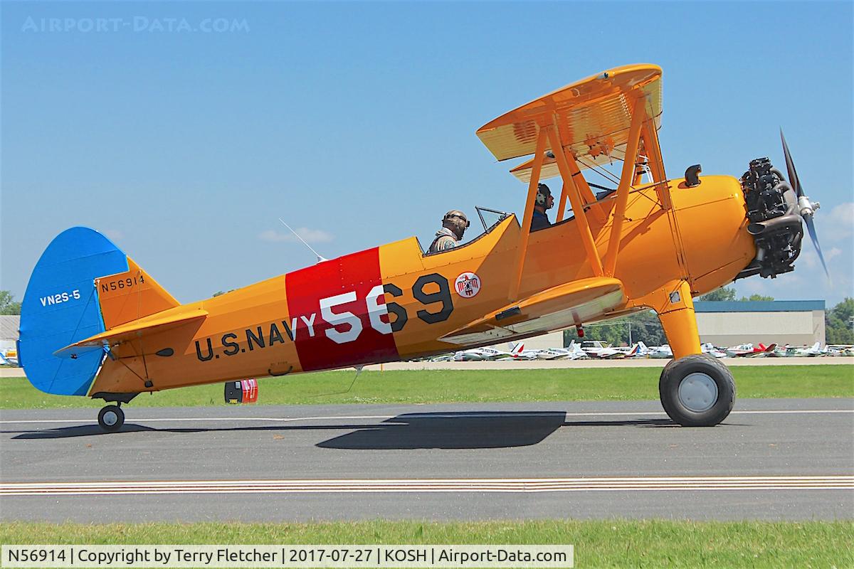 N56914, 1942 Boeing A75N1(PT17) C/N 75-2101, At 2017 EAA AirVenture at Oshkosh